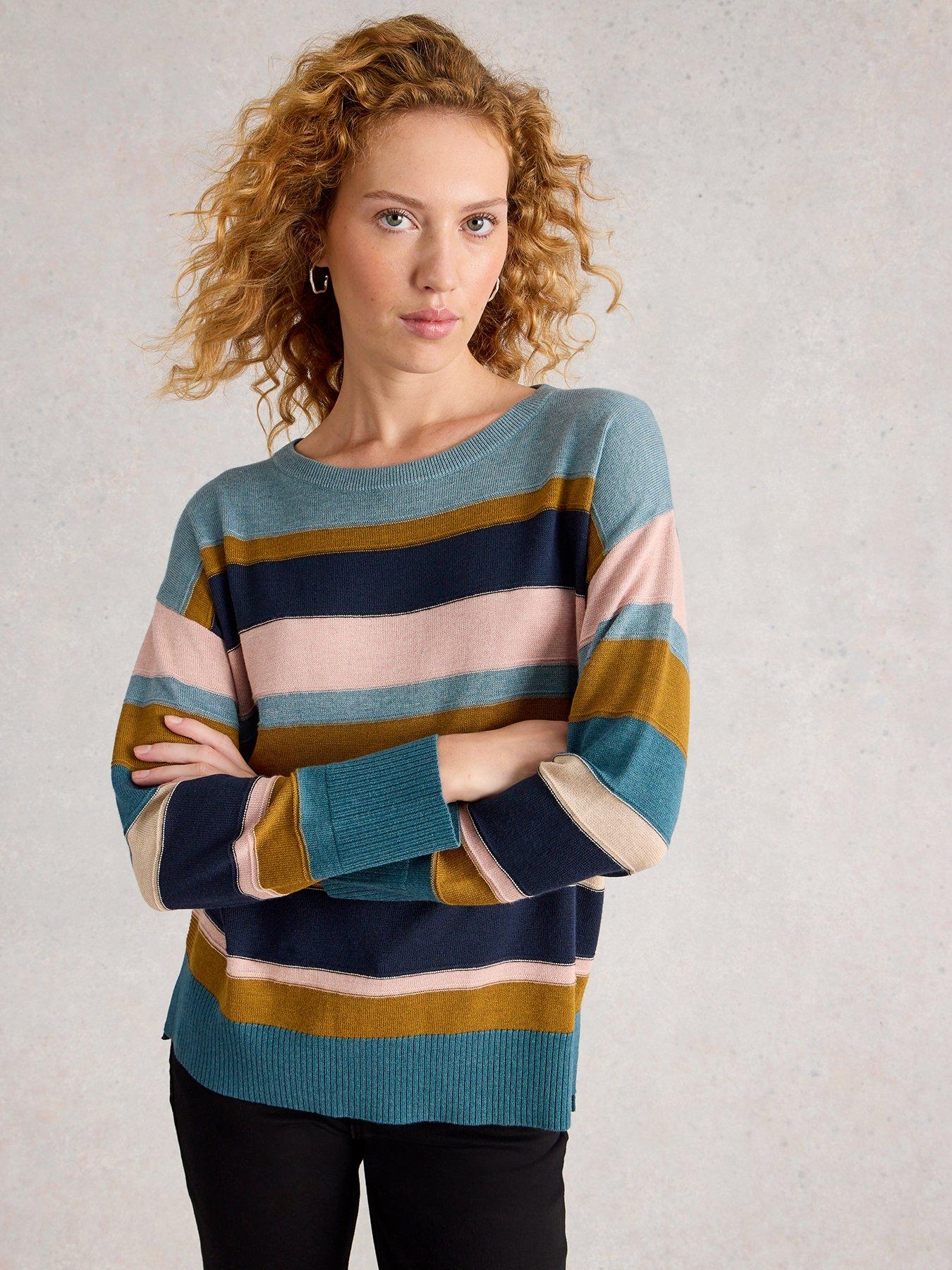 White Stuff Olive Stitch Stripe - Blue