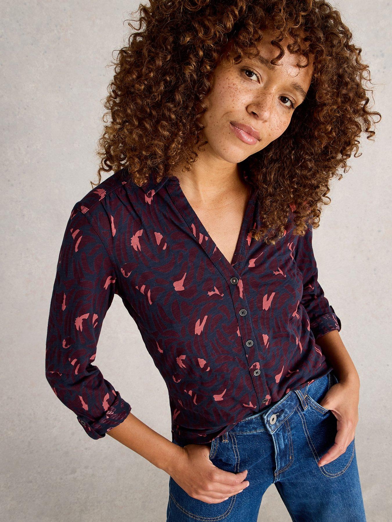 White Stuff Annie Jersey Shirt - Purple