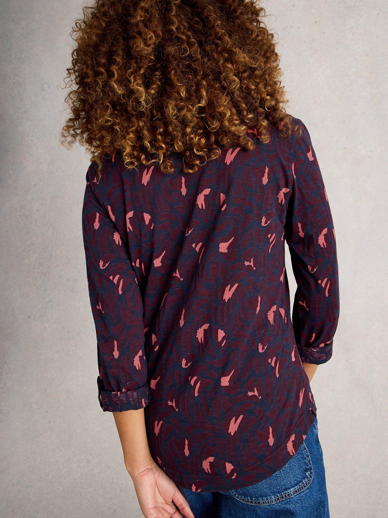 Image 2 of 6 of White Stuff Annie Jersey Shirt - Purple