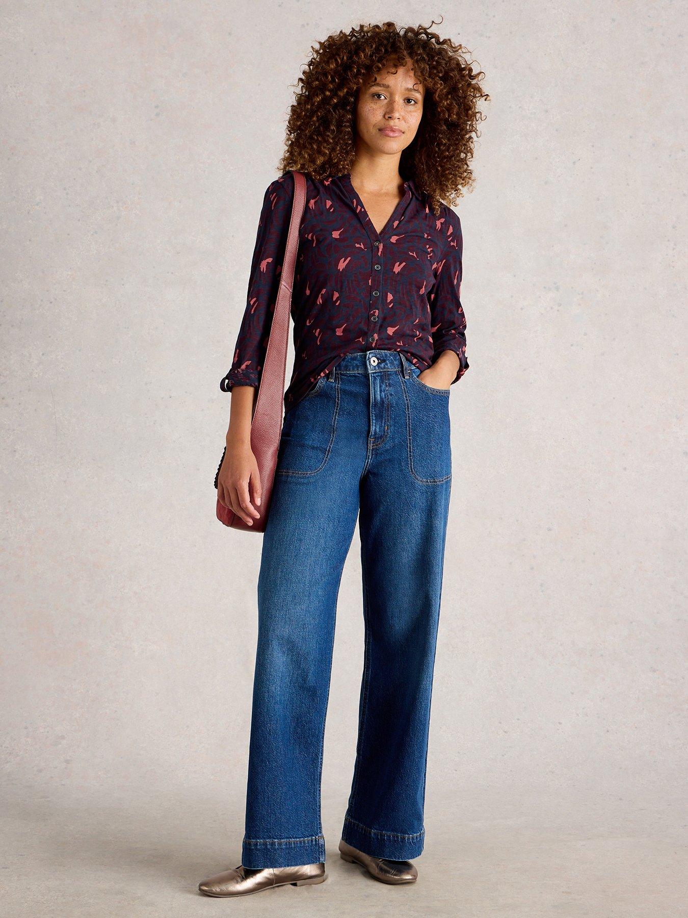 Image 3 of 6 of White Stuff Annie Jersey Shirt - Purple