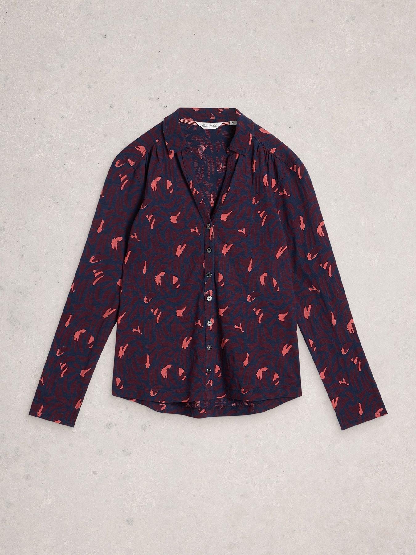 Image 5 of 6 of White Stuff Annie Jersey Shirt - Purple