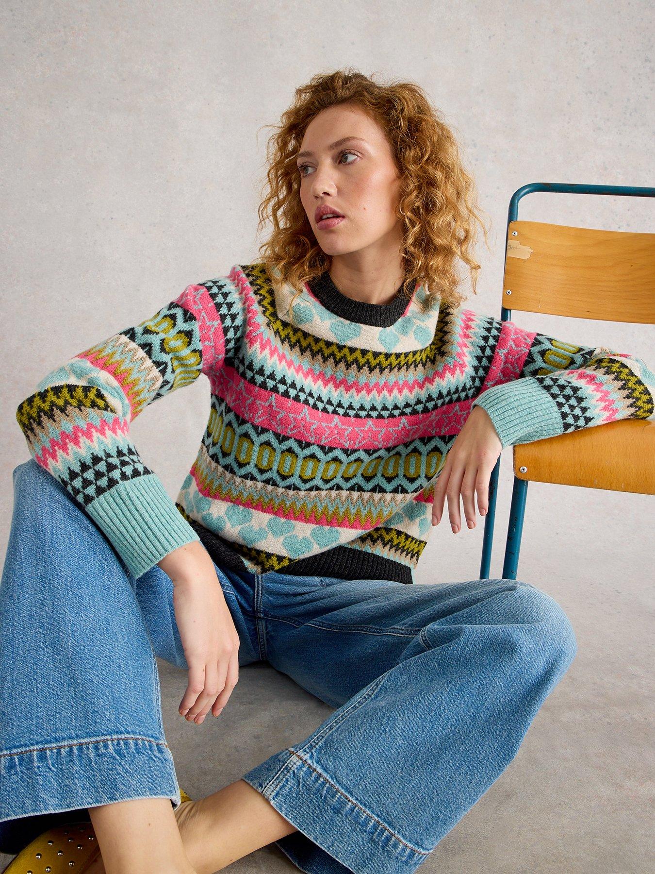 White Stuff Phoebe Fairisle Jumper - Blue