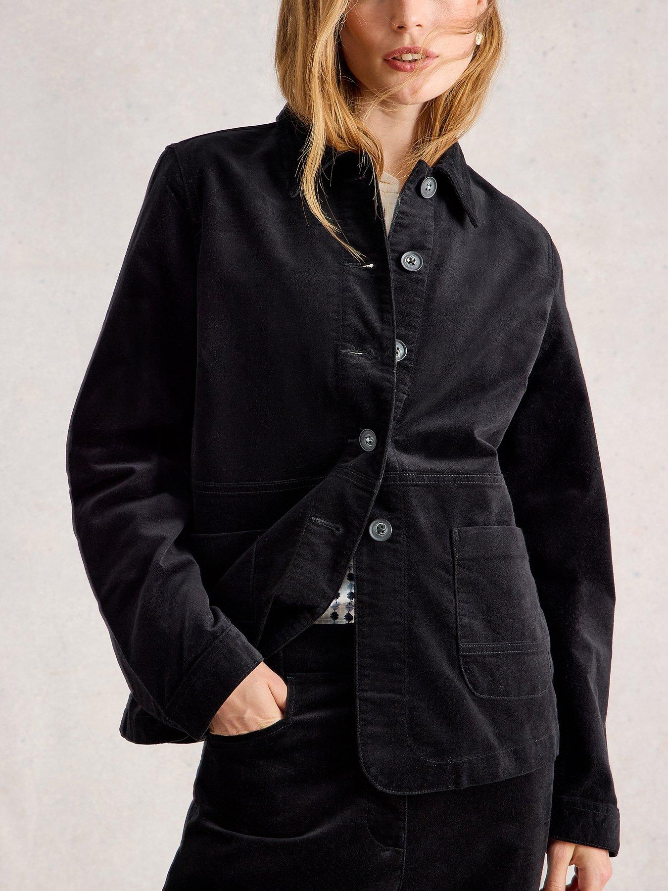 White Stuff Carrie Velvet Jacket - Black