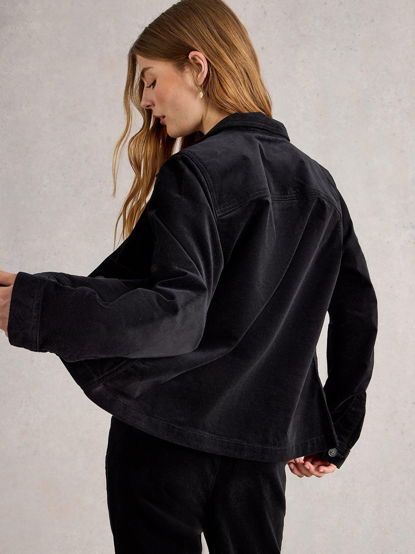  image of white-stuff-carrie-velvet-jacket-black