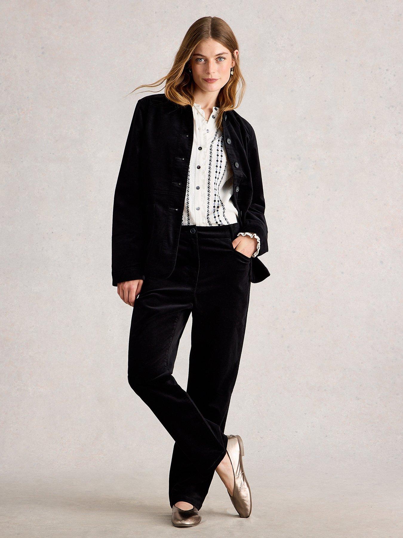  image of white-stuff-carrie-velvet-jacket-black