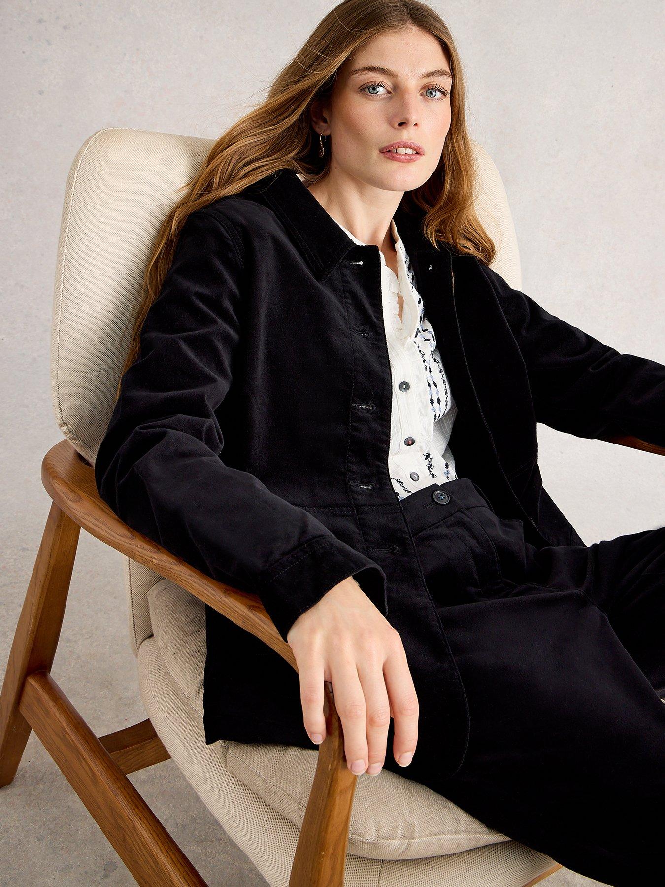  image of white-stuff-carrie-velvet-jacket-black