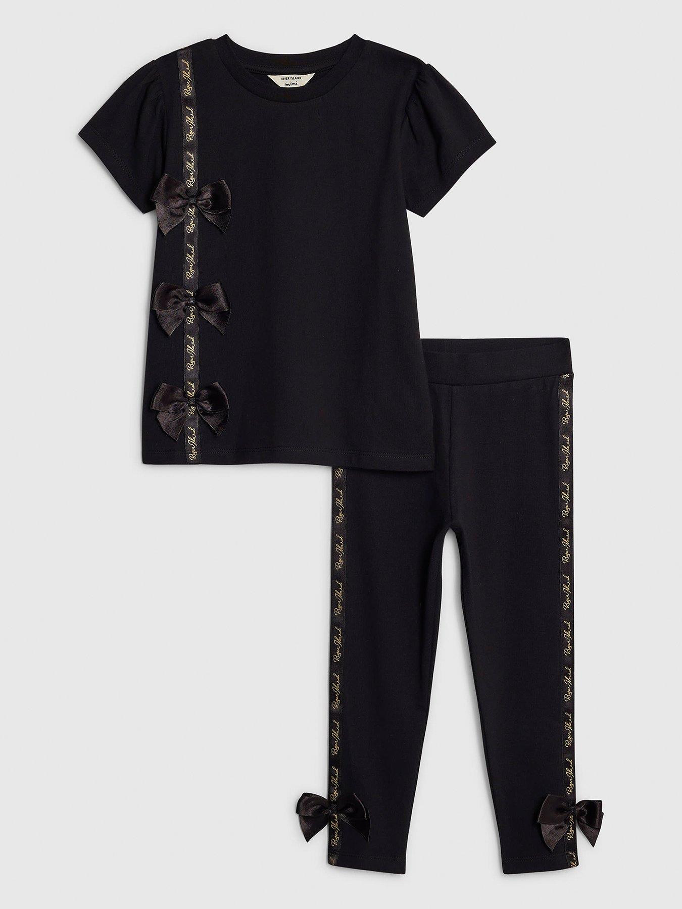 river-island-mini-girls-satin-bow-t-shirt-set-black