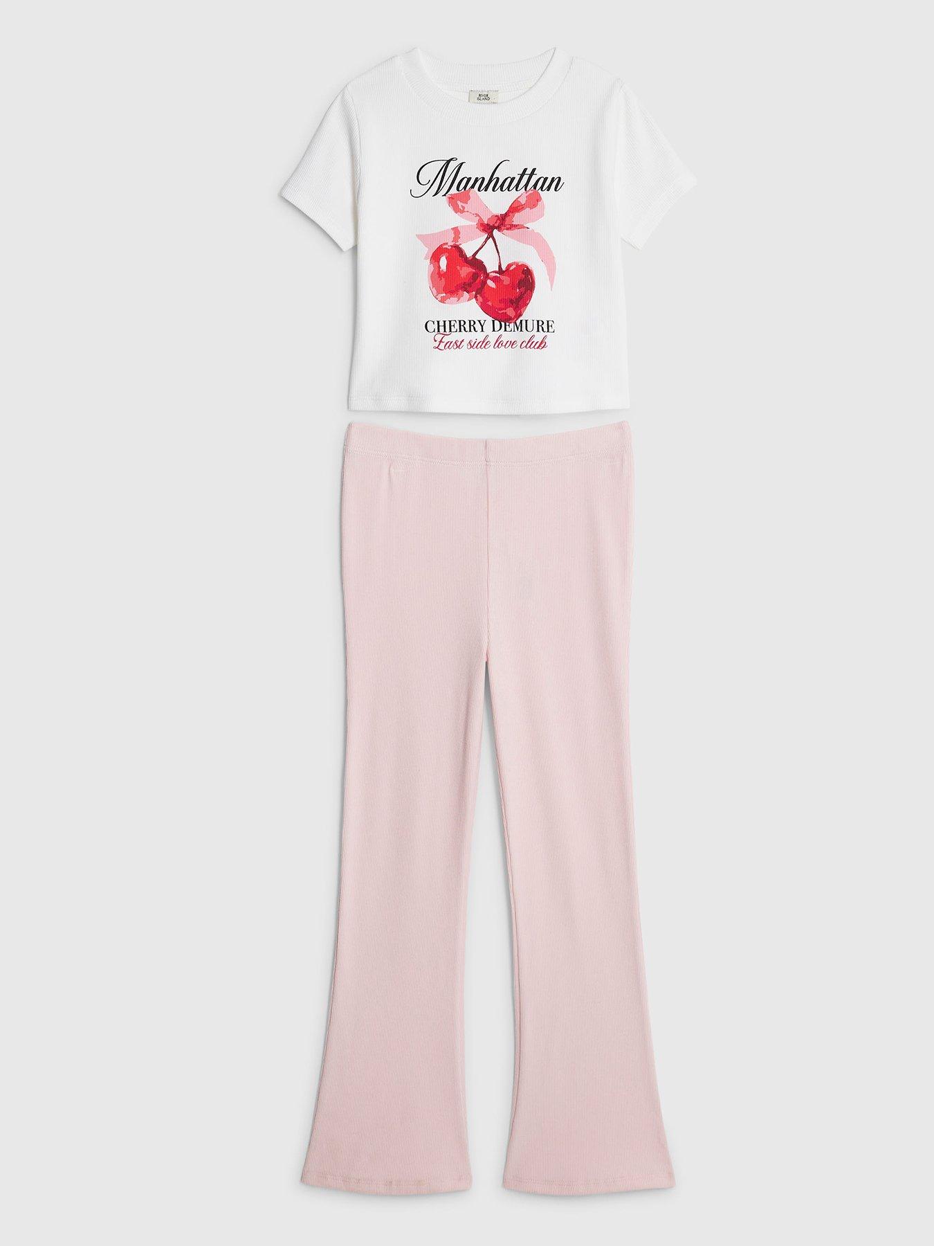 river-island-older-girls-manhattan-cherry-t-shirt-set-white