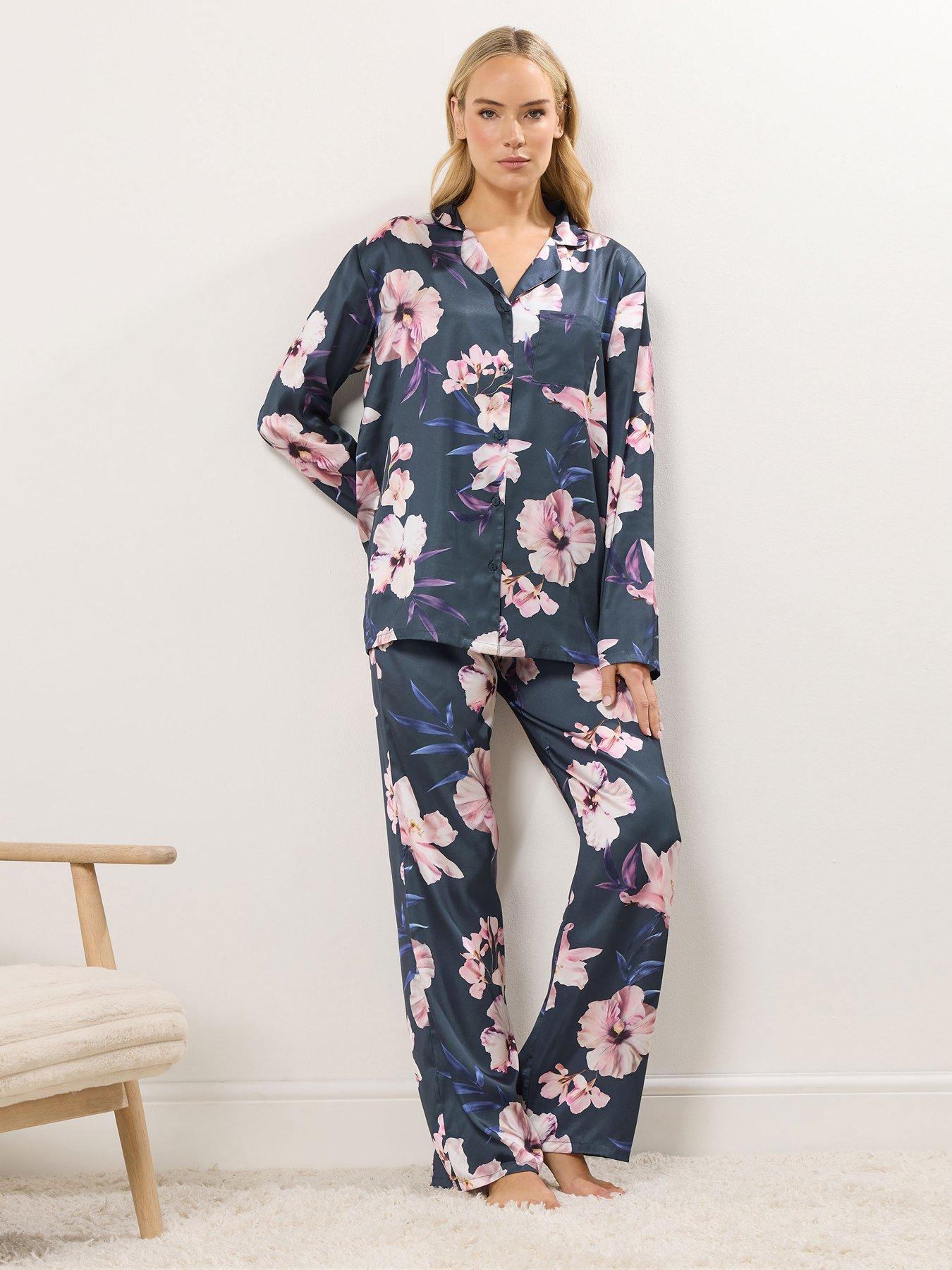 long-tall-sally-oversize-floral-satin-pyjama-set-grey