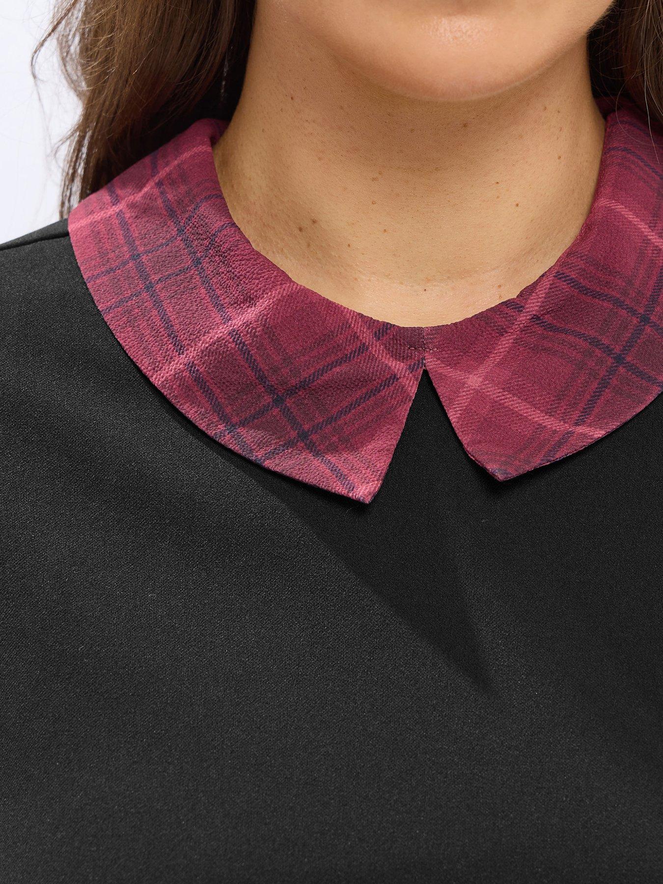 Image 4 of 4 of Yours Curve Peplum Top - Red