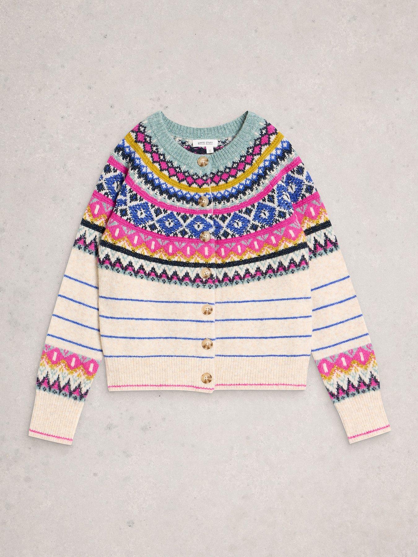  image of white-stuff-arctic-fairisle-cardigan-cream