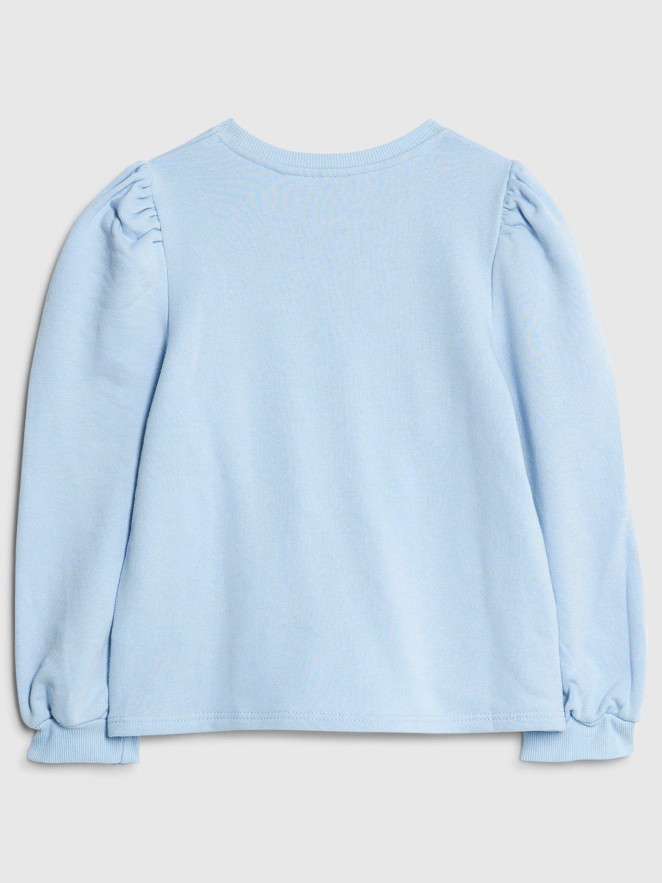  image of river-island-older-girls-sassy-vibes-sweatshirt-blue