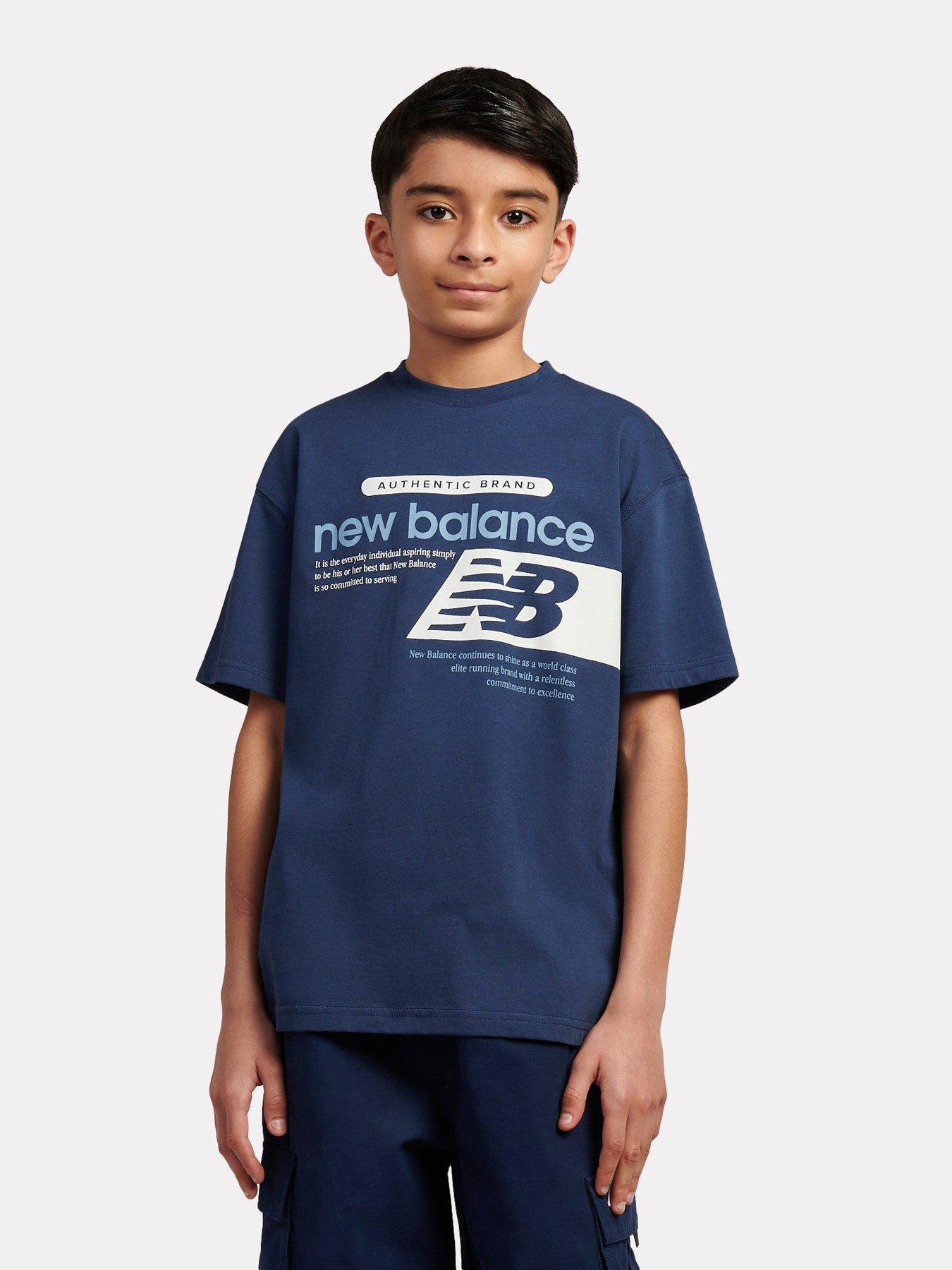 New Balance Junior Boys Athletic Graphic T-Shirt - Blue