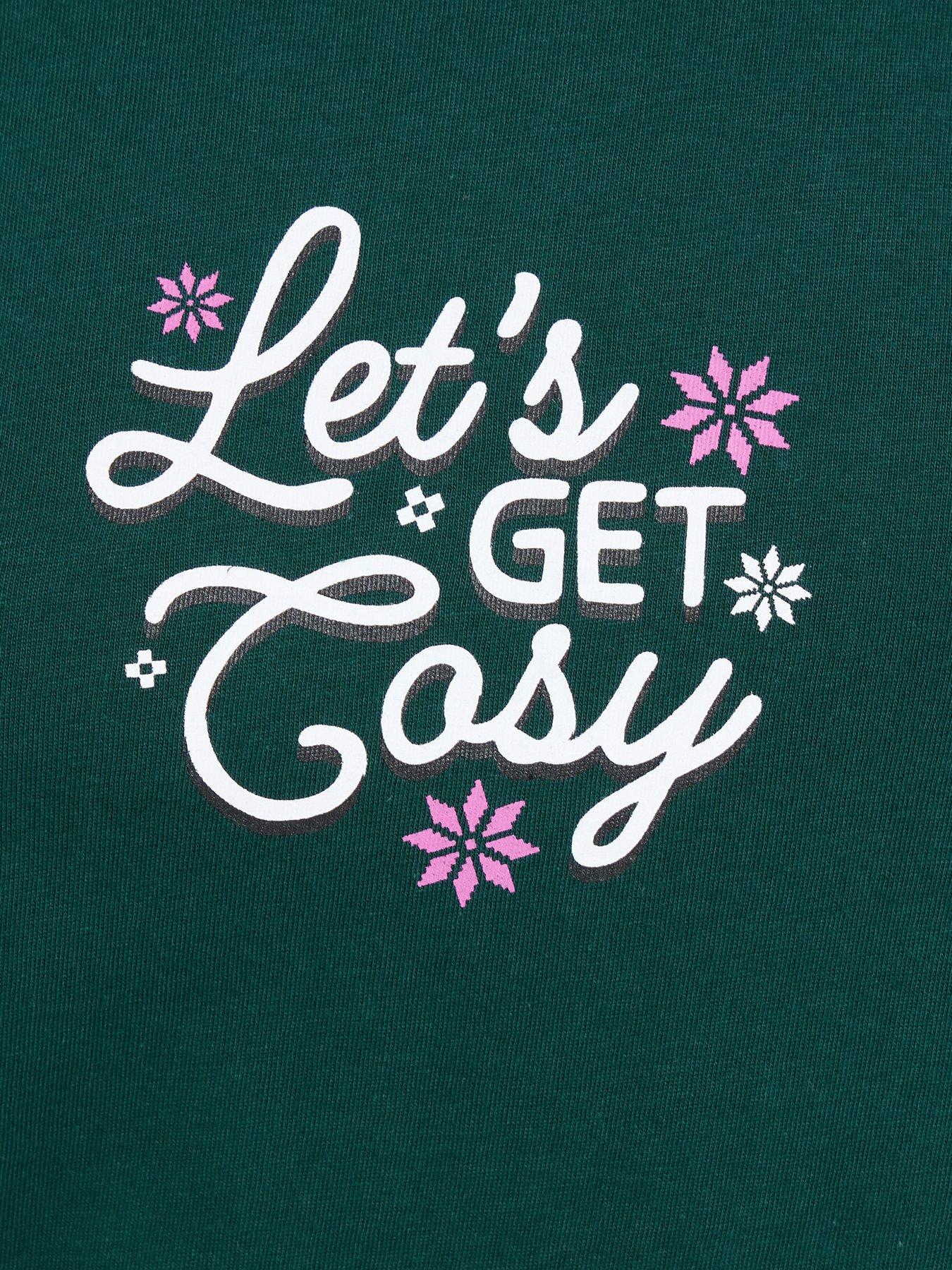  image of pixiegirl-petite-lets-get-cosy-pyjama-set-green