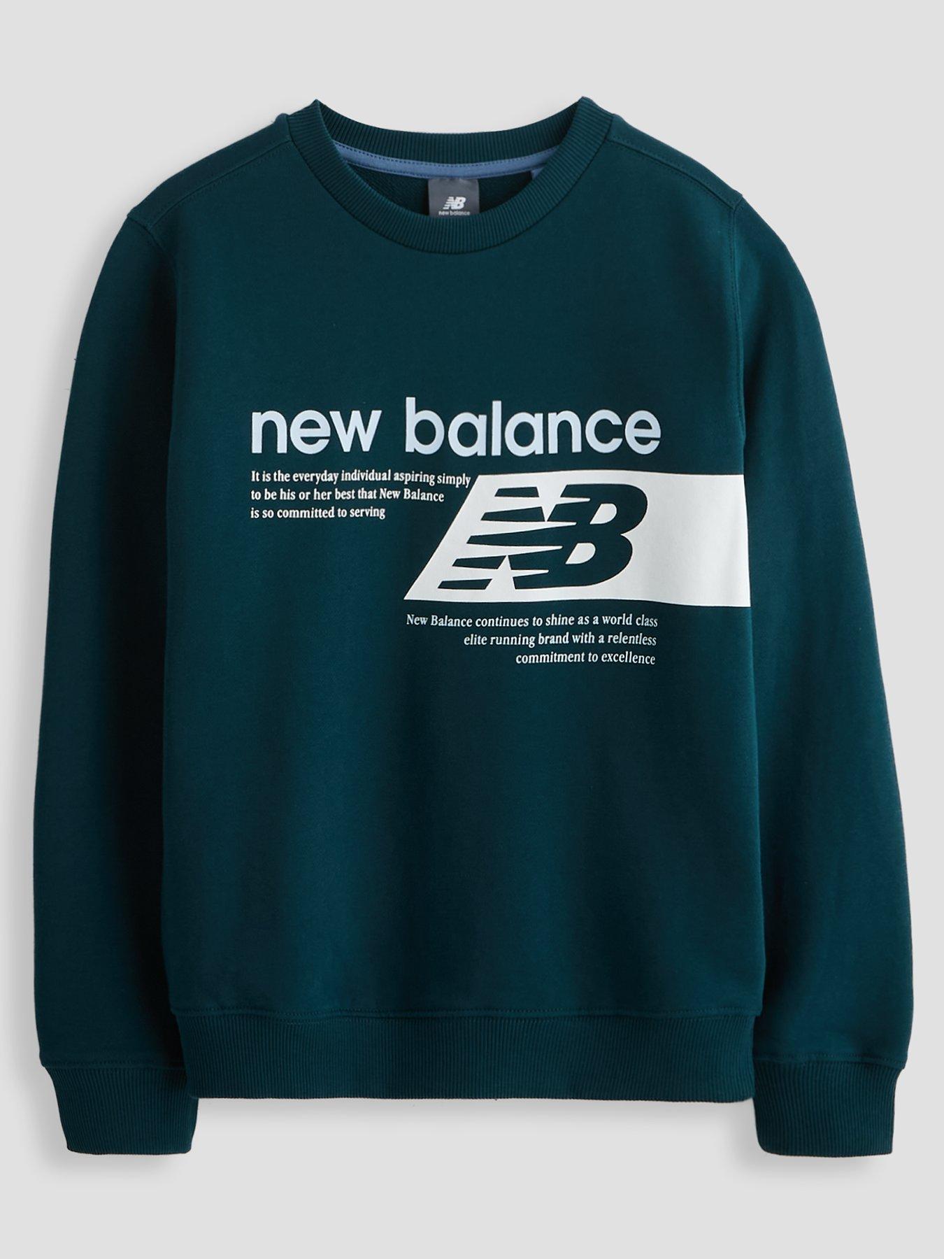 Image 1 of 4 of New Balance Junior Boys Players Graphic Crew Sweatshirt - Green