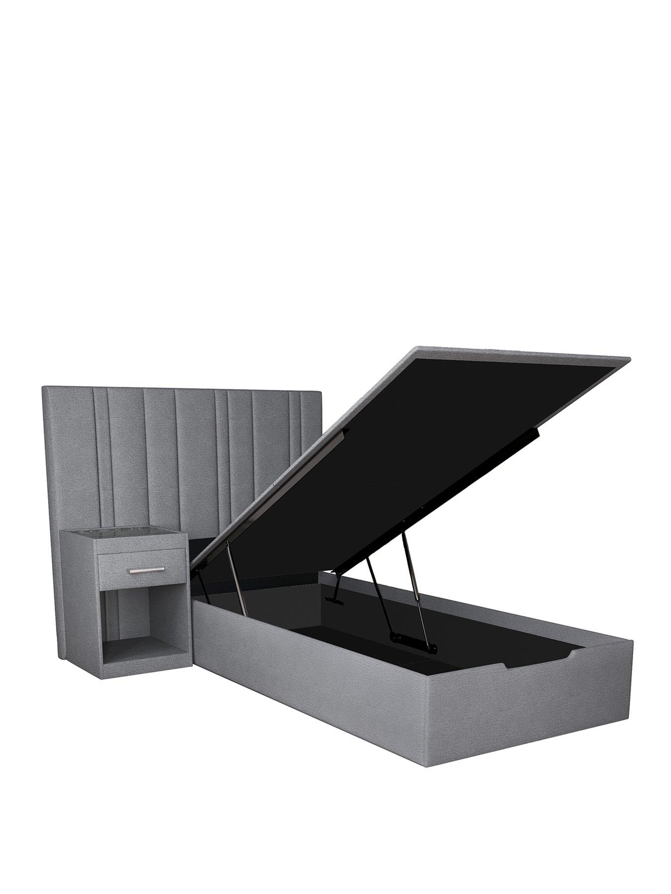 Image 2 of 6 of The Very Collection Oscar&nbsp;End Lift Up Storage Ottoman Single Kids&nbsp;Bed with Side Table and Mattress Options (Buy &amp; SAVE!)