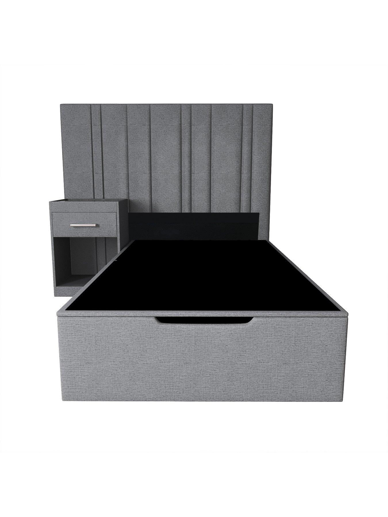 Image 3 of 6 of The Very Collection Oscar&nbsp;End Lift Up Storage Ottoman Single Kids&nbsp;Bed with Side Table and Mattress Options (Buy &amp; SAVE!)