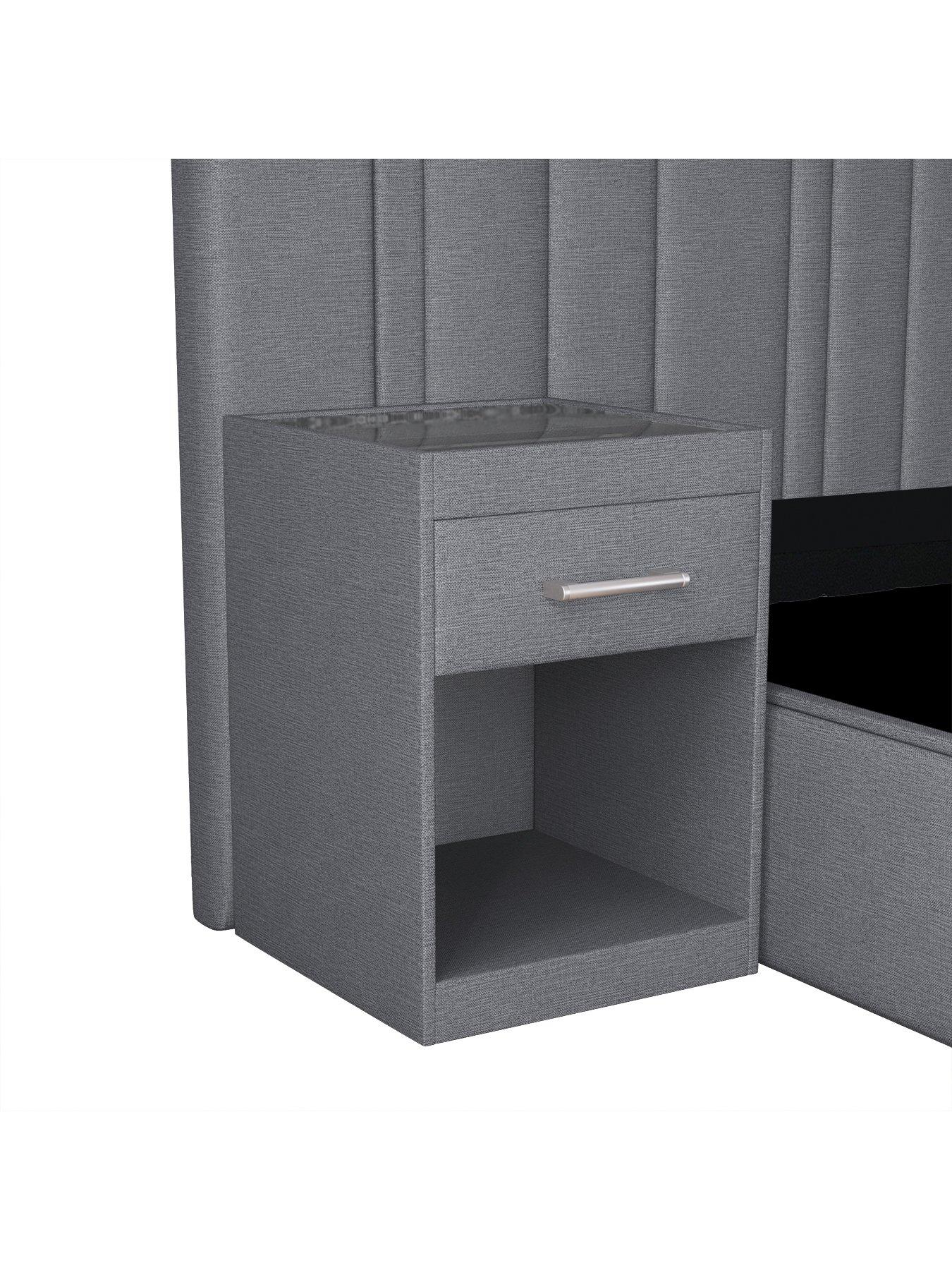 Image 4 of 6 of The Very Collection Oscar&nbsp;End Lift Up Storage Ottoman Single Kids&nbsp;Bed with Side Table and Mattress Options (Buy &amp; SAVE!)