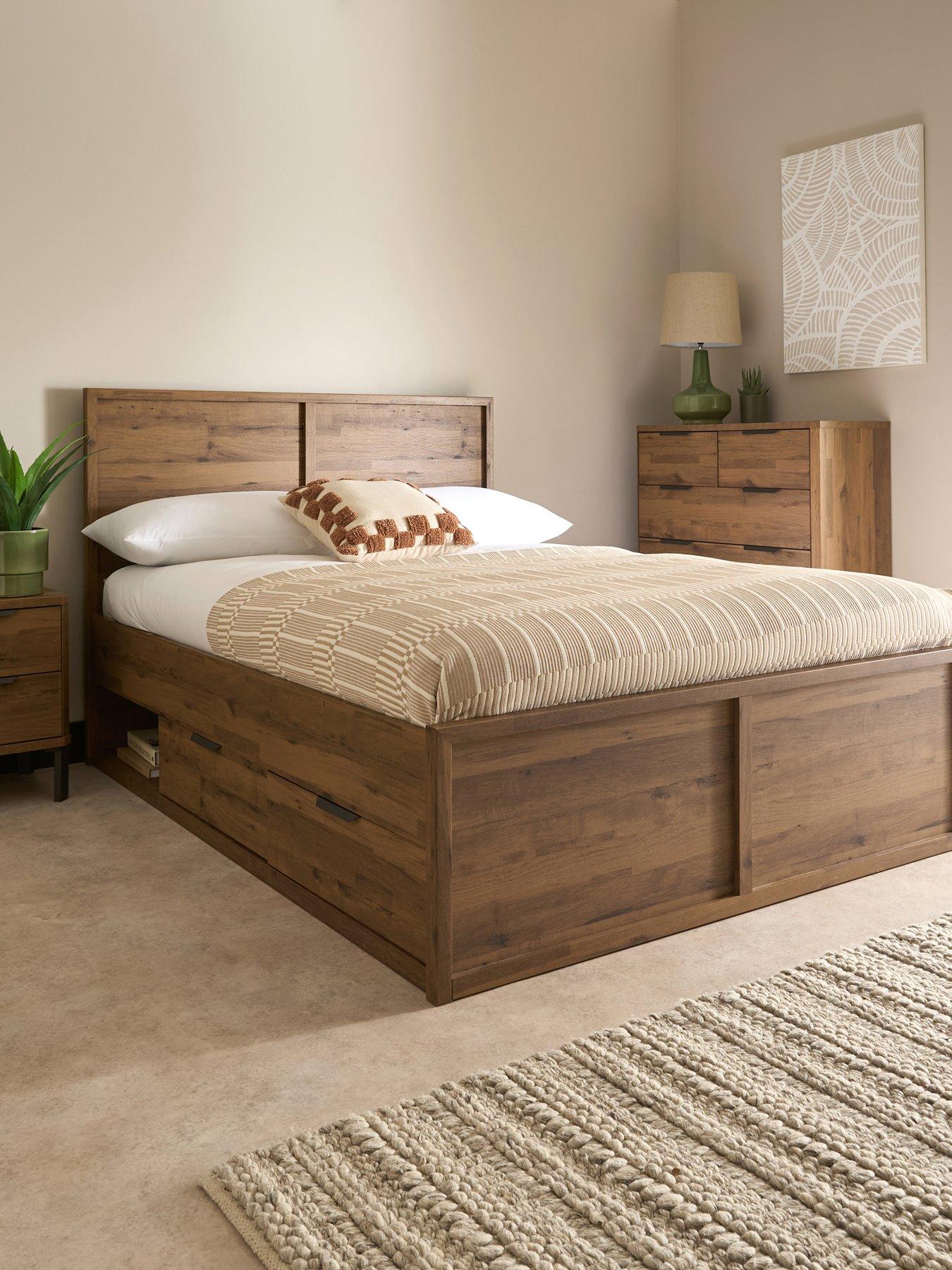 The Very Collection Harlem Storage Bed with Mattress Options (Buy  &  SAVE!) - Mid Oak - FSC® Certified