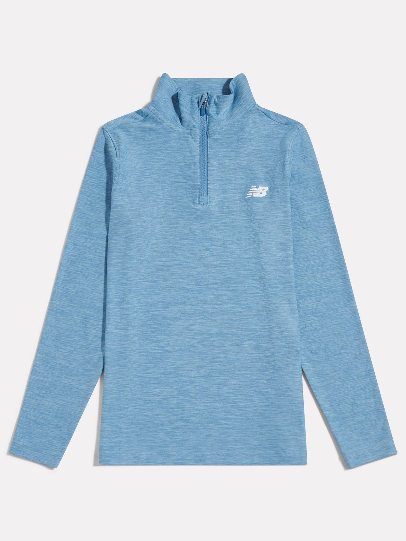  image of new-balance-junior-boys-athletic-quarter-zip-blue