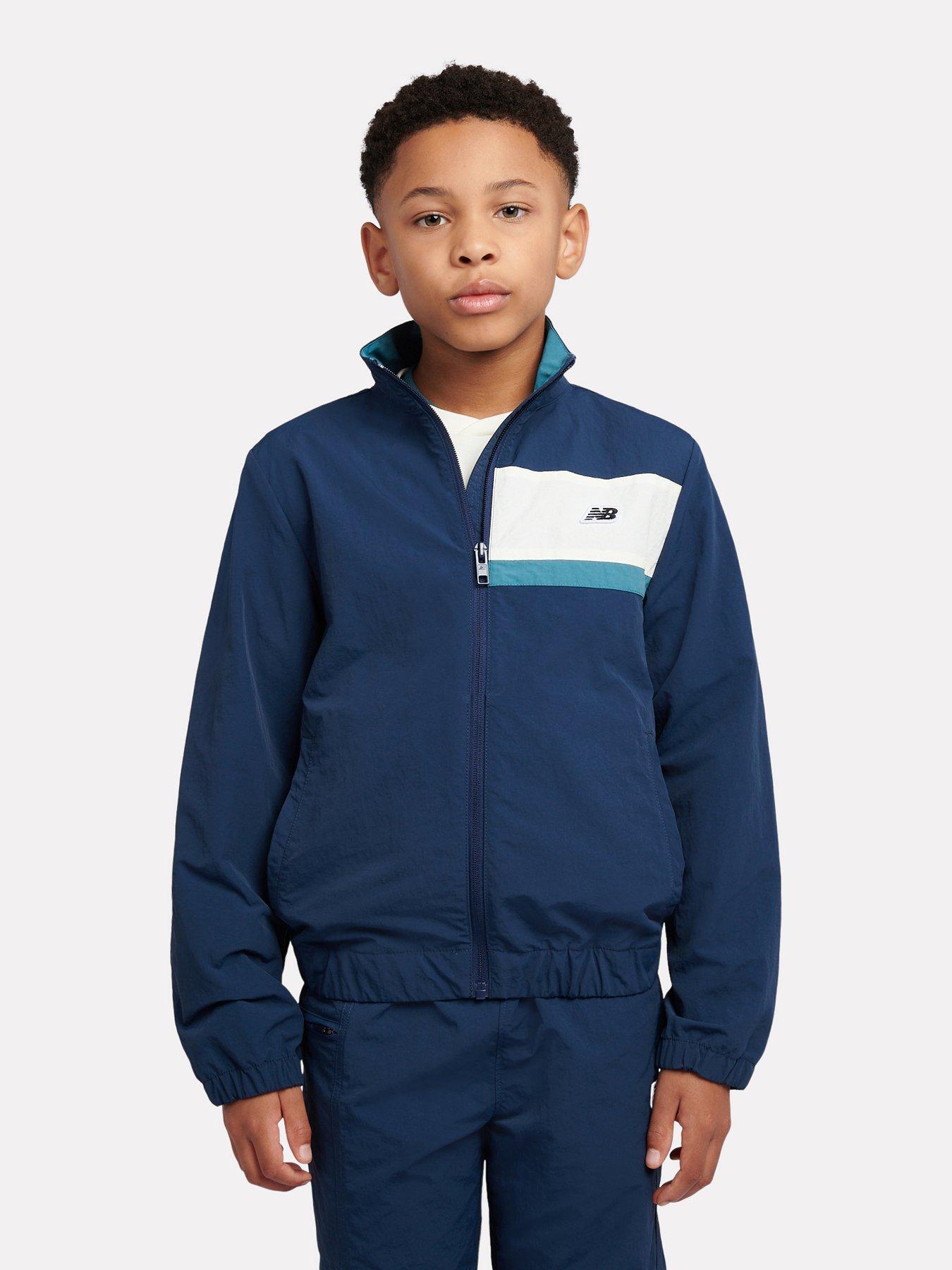 New Balance Junior Boys Premium Panelled Track Jacket - Navy