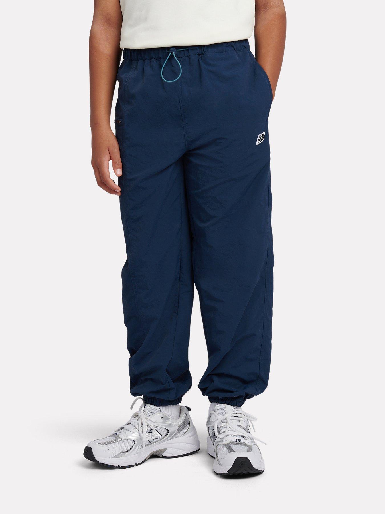 New Balance Junior Boys Premium Panelled Parachute Trouser - Navy