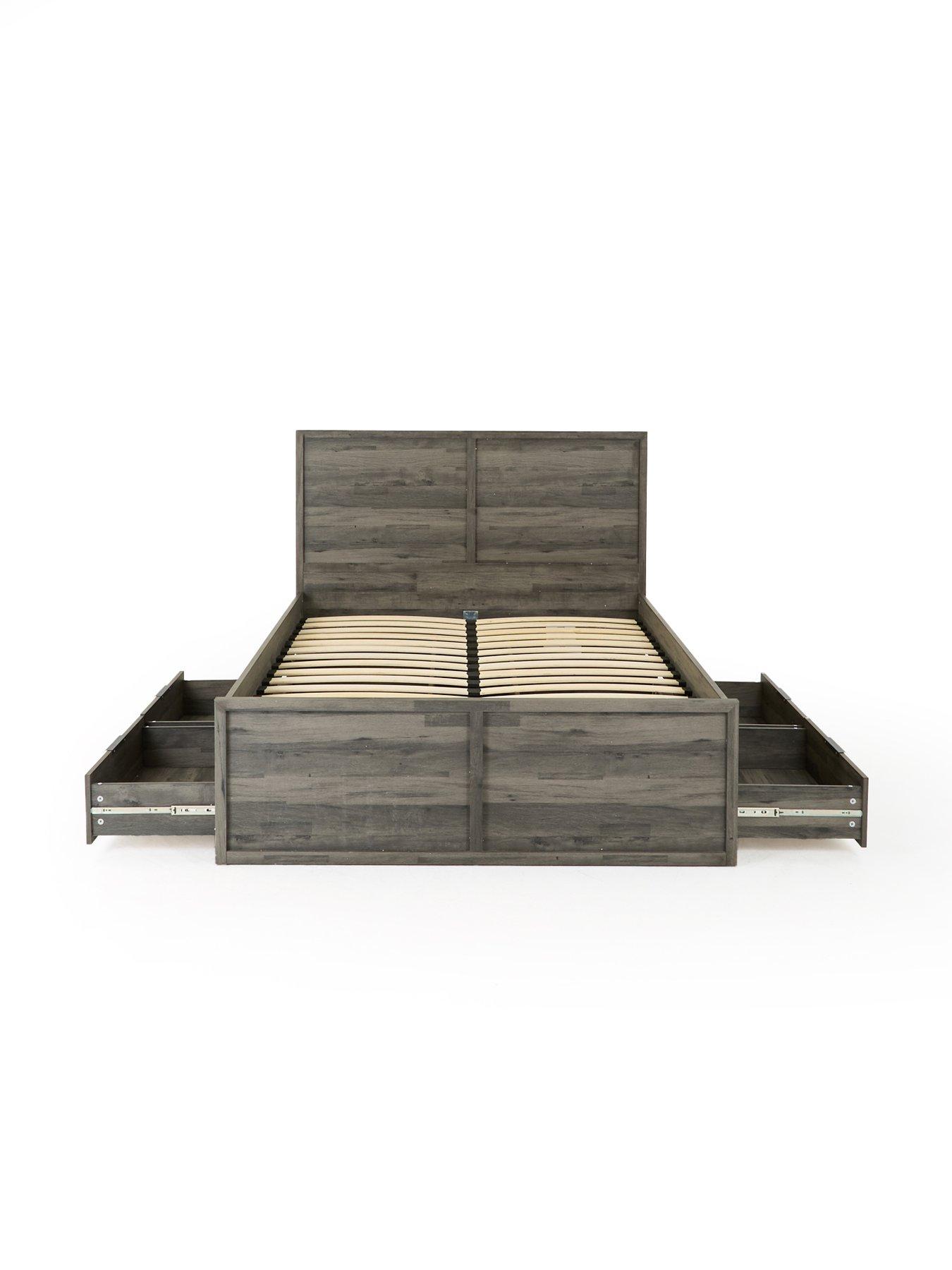 Image 3 of 7 of The Very Collection Harlem Storage Bed with Mattress Options (Buy &amp; SAVE!) - Black Oak - FSC&reg; Certified