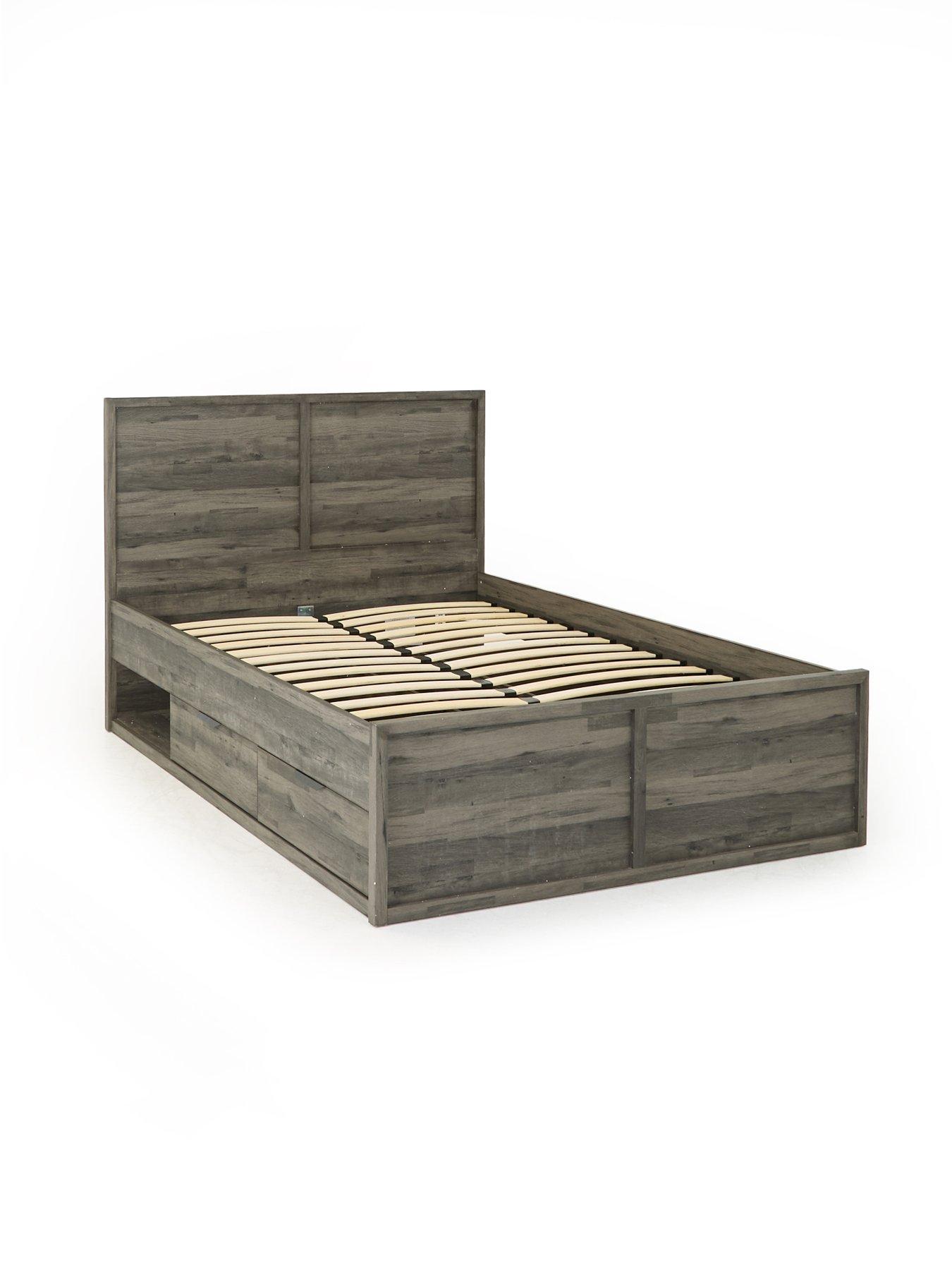 Image 4 of 7 of The Very Collection Harlem Storage Bed with Mattress Options (Buy &amp; SAVE!) - Black Oak - FSC&reg; Certified