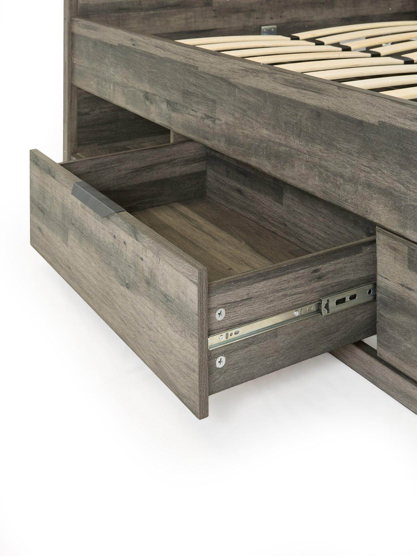 Image 5 of 7 of The Very Collection Harlem Storage Bed with Mattress Options (Buy &amp; SAVE!) - Black Oak - FSC&reg; Certified