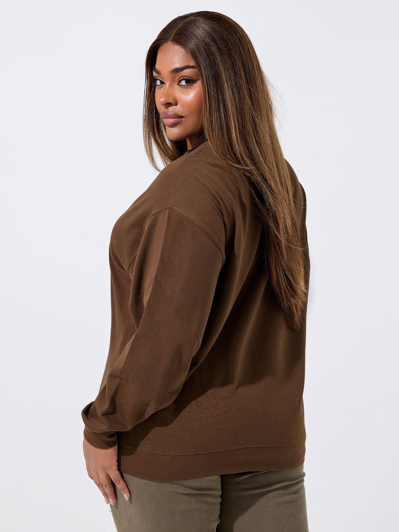 Image 2 of 4 of Yours Curve Wild West Sweatshirt - Brown
