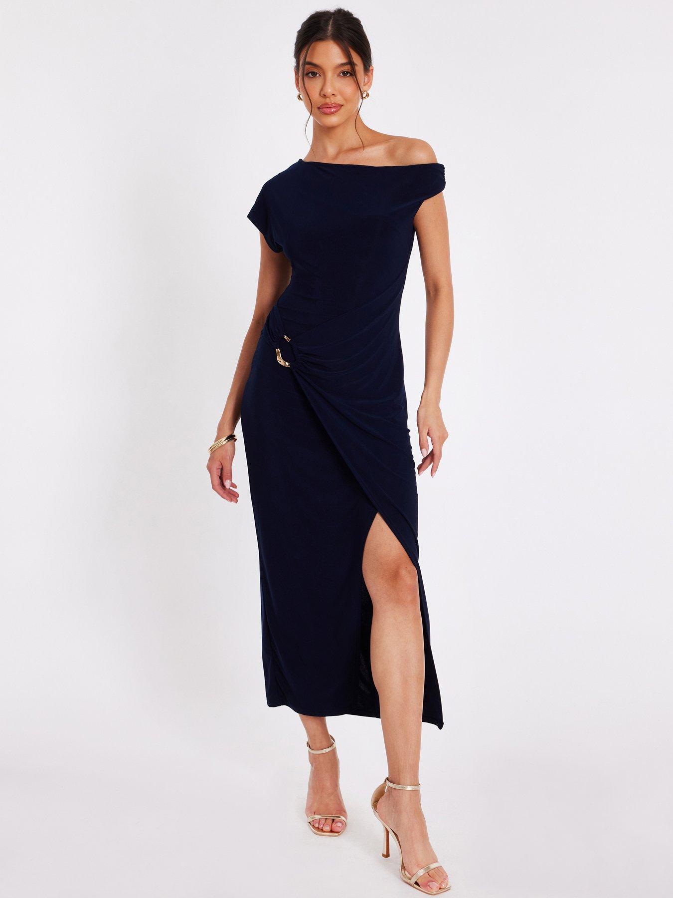 quiz-navy-asymmetric-wrap-midaxi-dress