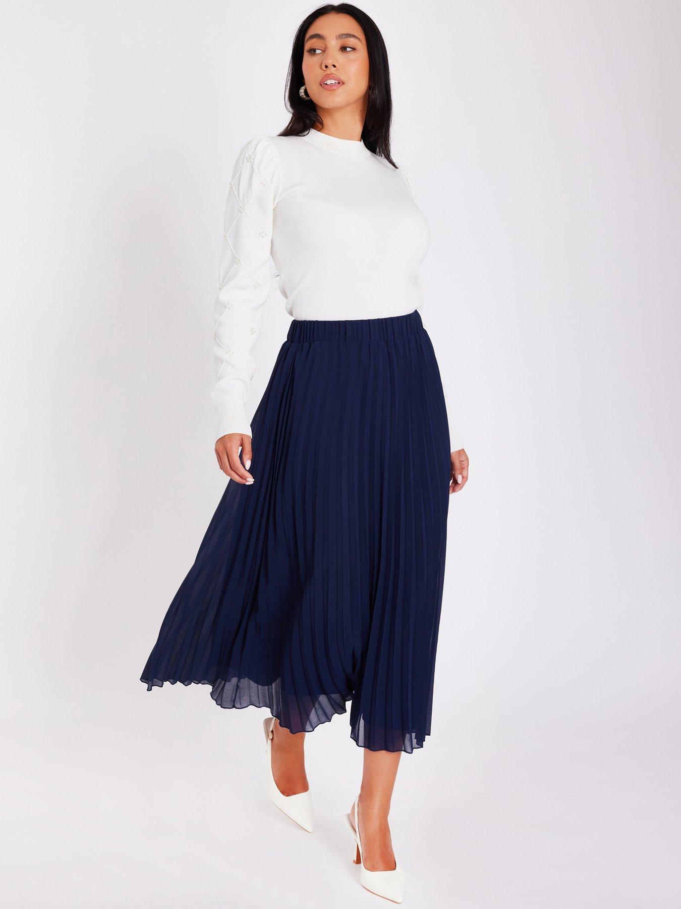  image of quiz-cream-pearl-sleeve-jumper