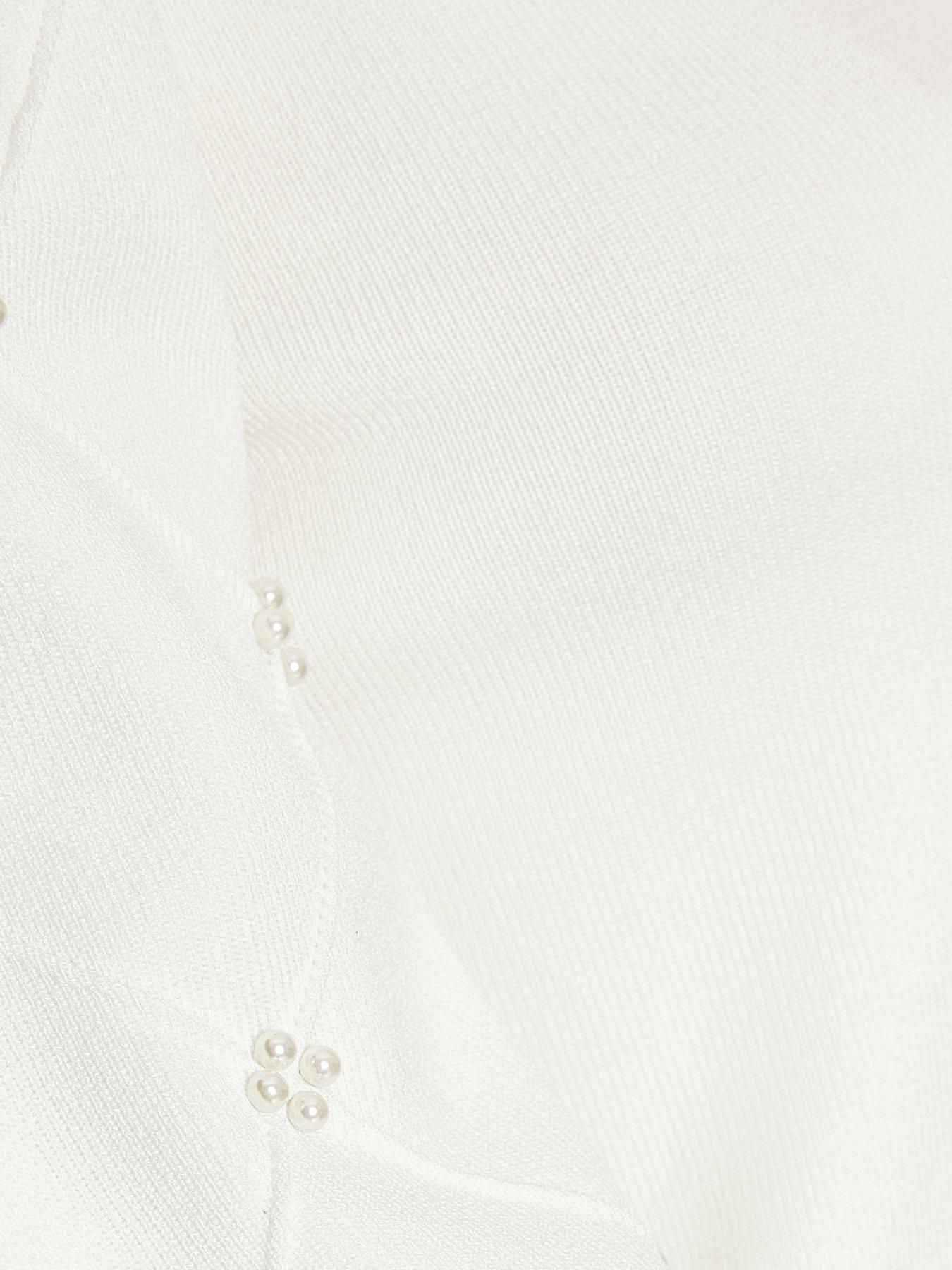  image of quiz-cream-pearl-sleeve-jumper