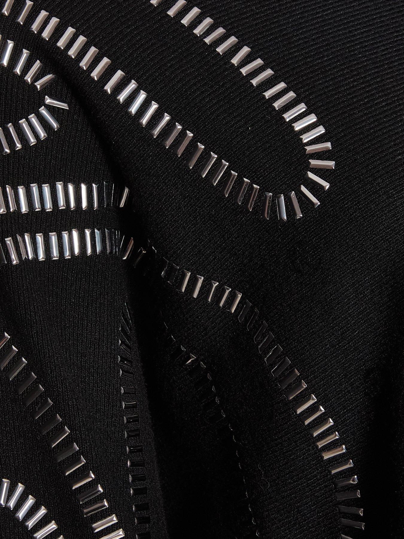  image of quiz-black-diamante-stud-jumper