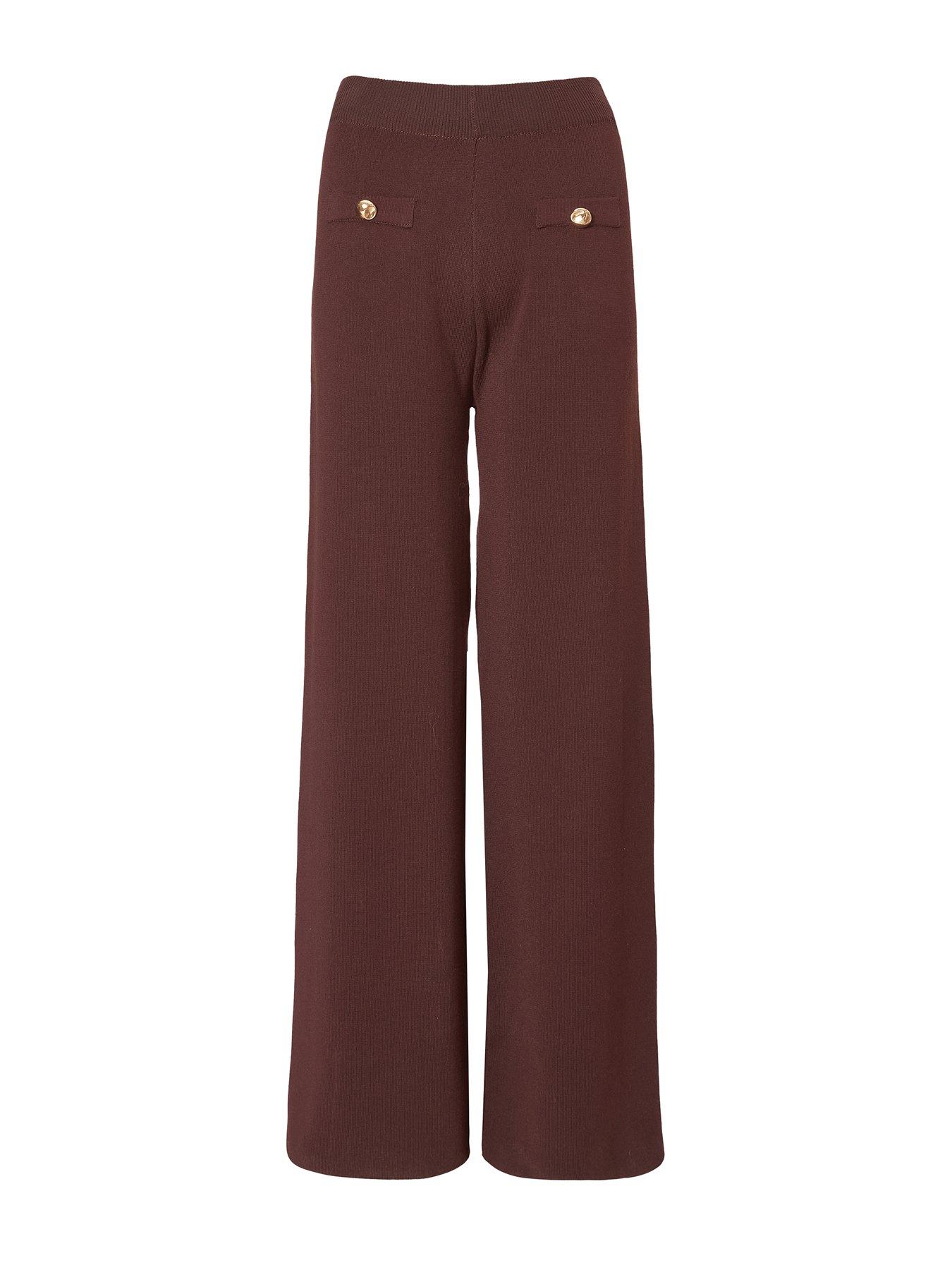  image of quiz-brown-knitted-trousers