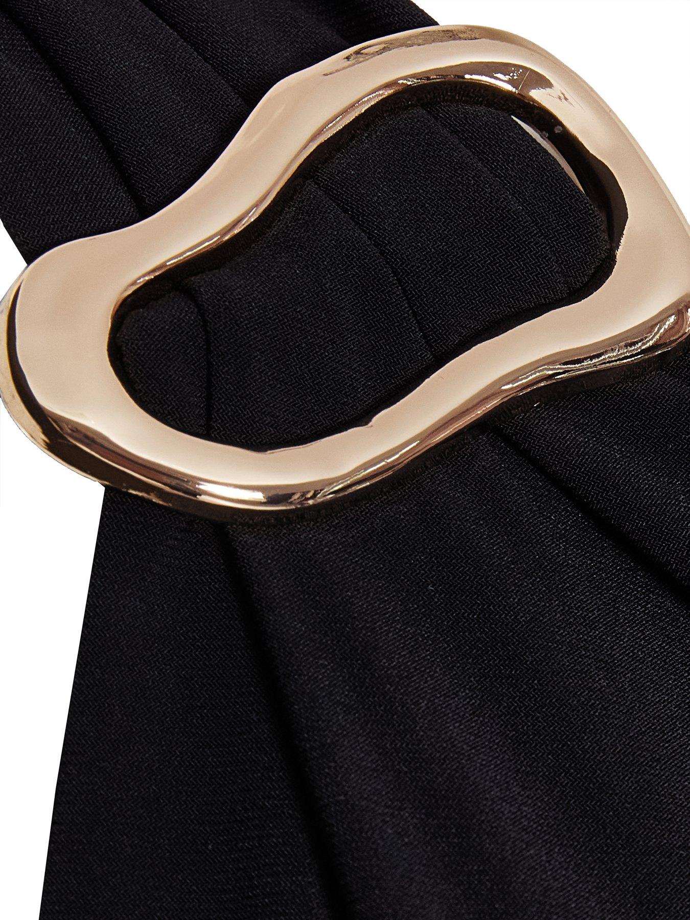 Image 6 of 6 of Quiz Black Asymmetric Midaxi Dress