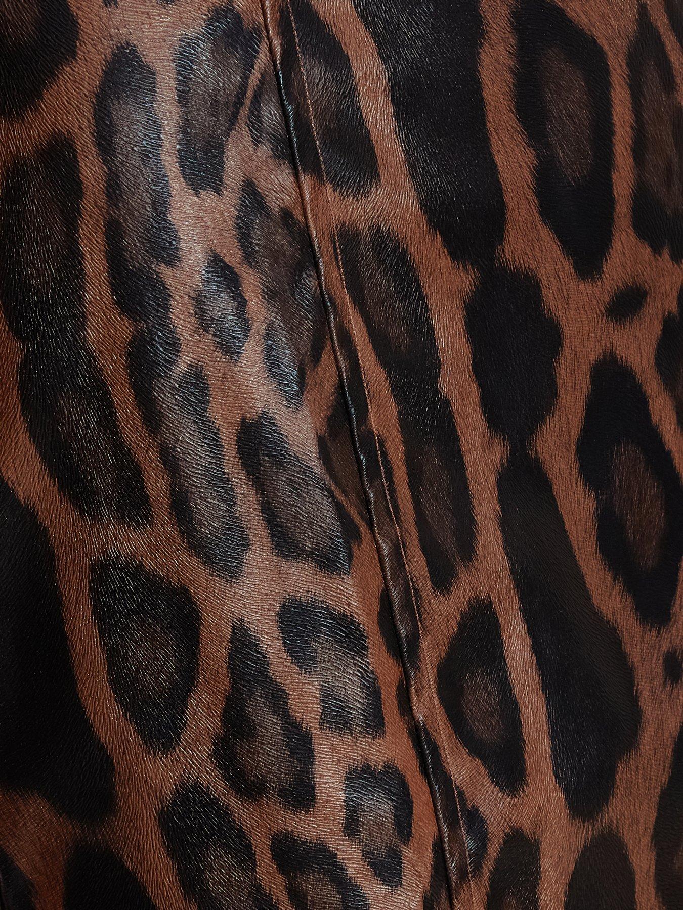 Image 6 of 6 of Quiz Brown Leopard Print Mini Skirt