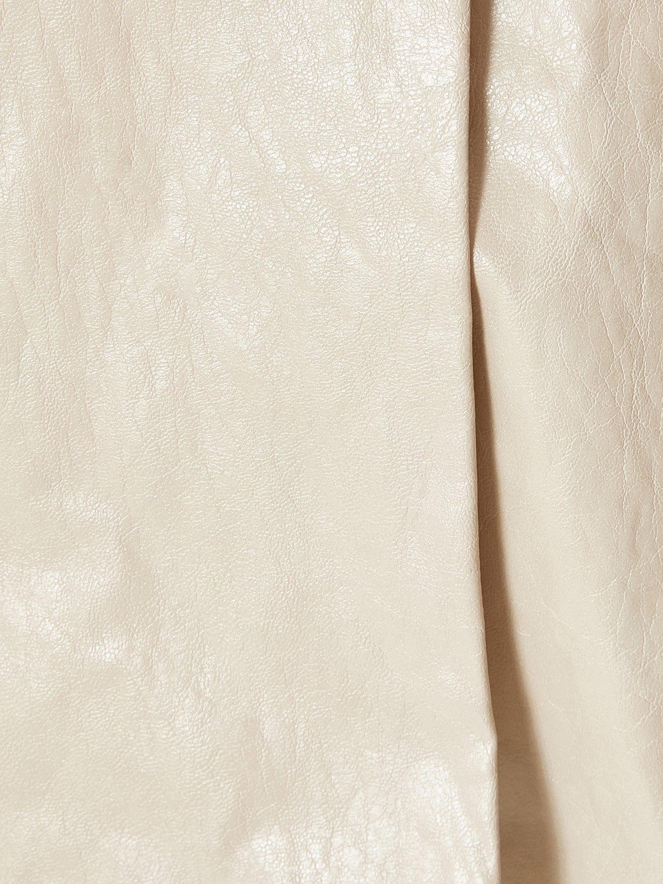  image of quiz-stone-faux-leather-skort