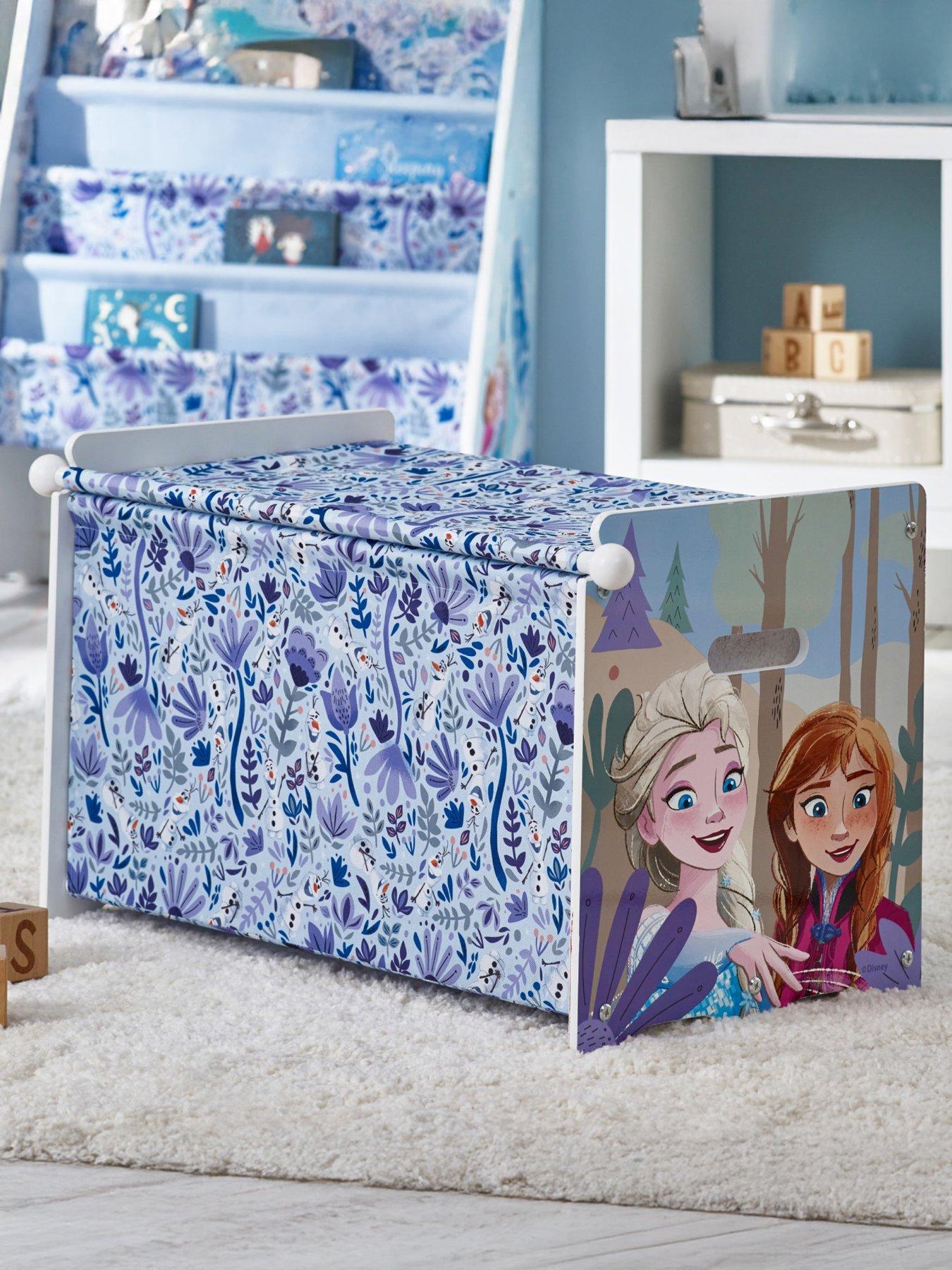Disney Frozen Storage Box - Easy Assembly Toy Chest for Kids - Durable Organizer for Toys  &  Books - Ideal for Bedrooms  &  Playrooms