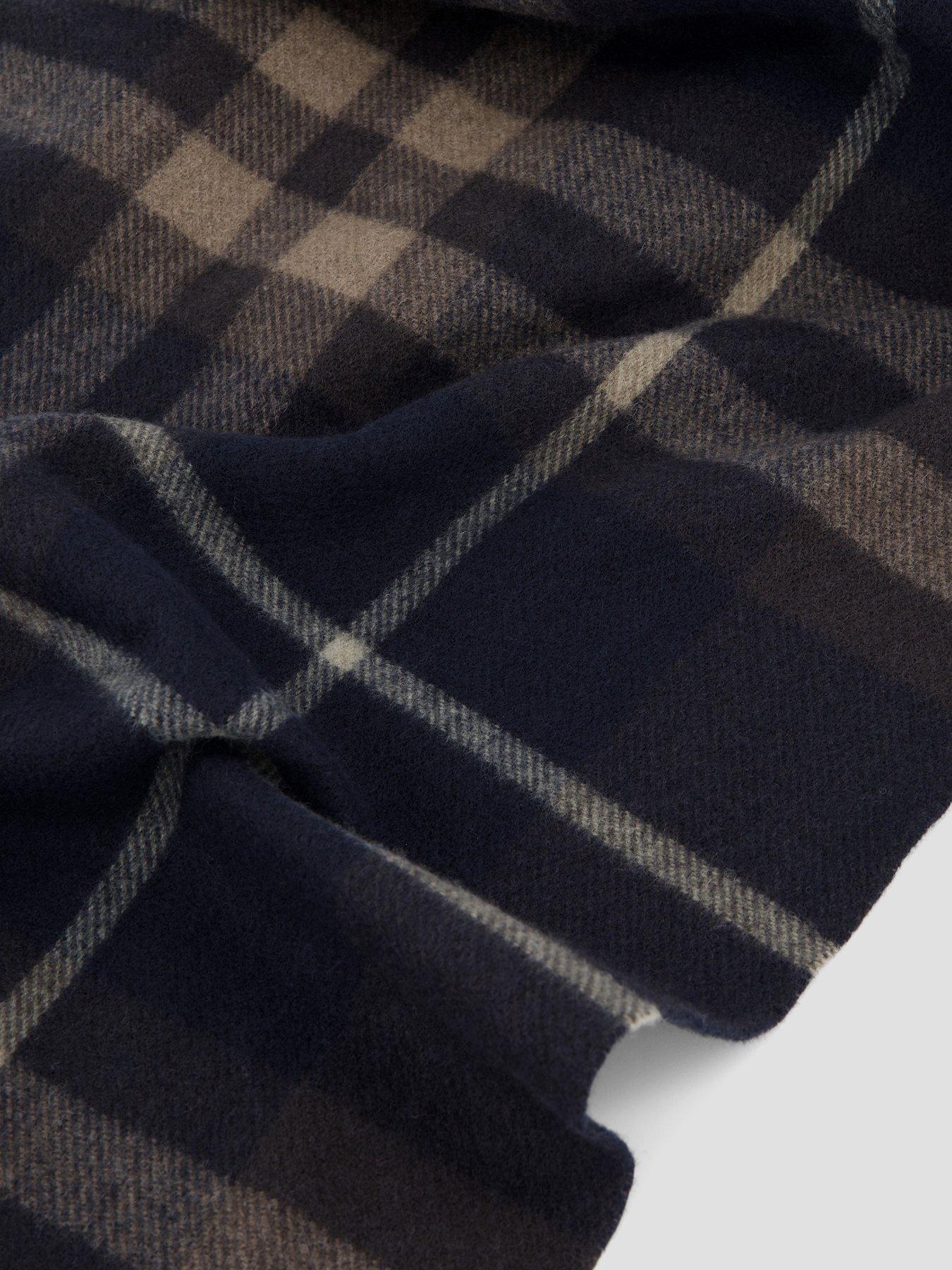  image of mango-oxford-scarf-navy