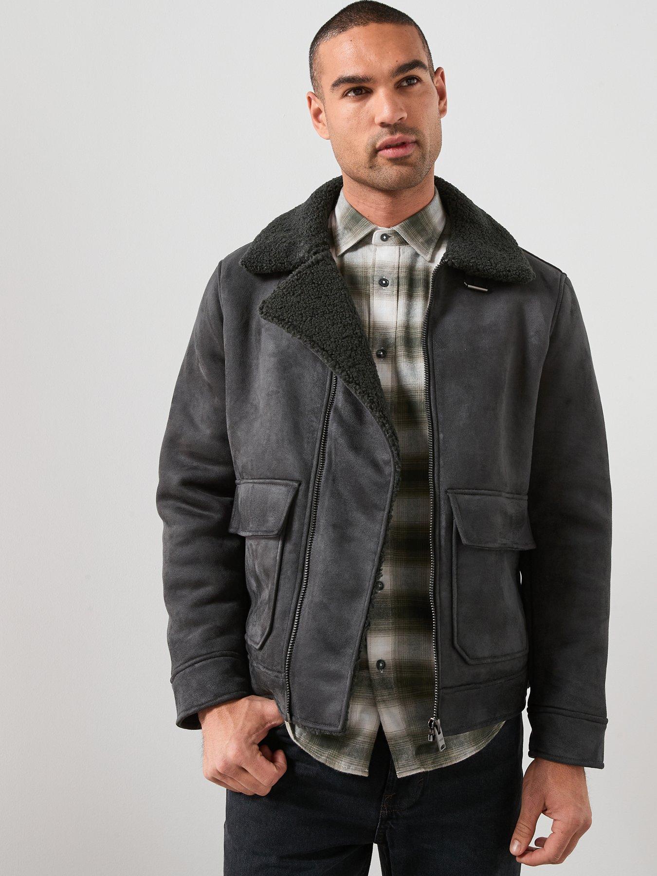Mango Double Face Jacket With Fleece Lining - Grey