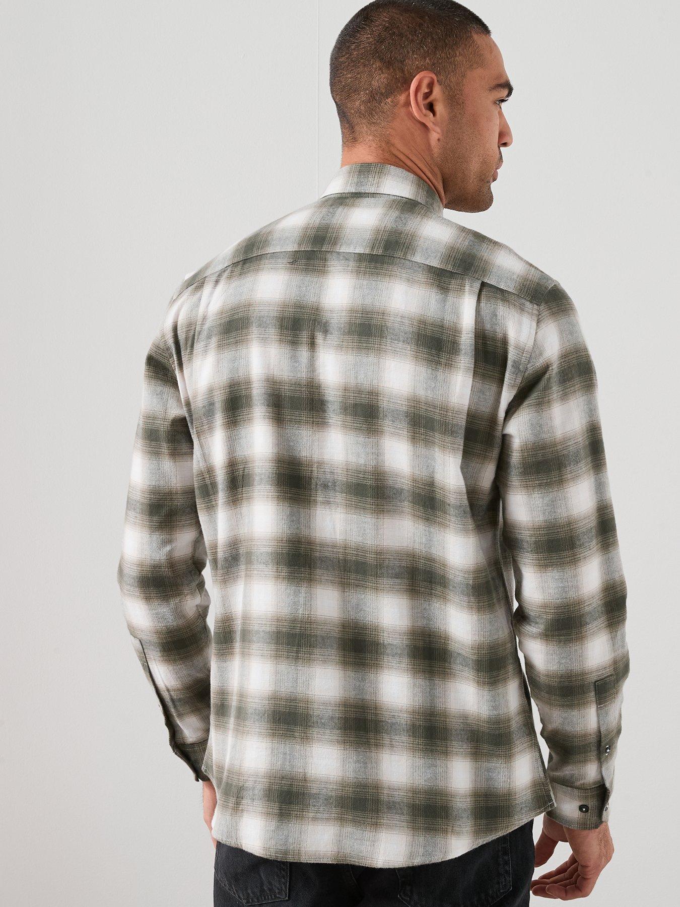 Image 2 of 6 of Mango Pierre Checked Shirt - Dark Green