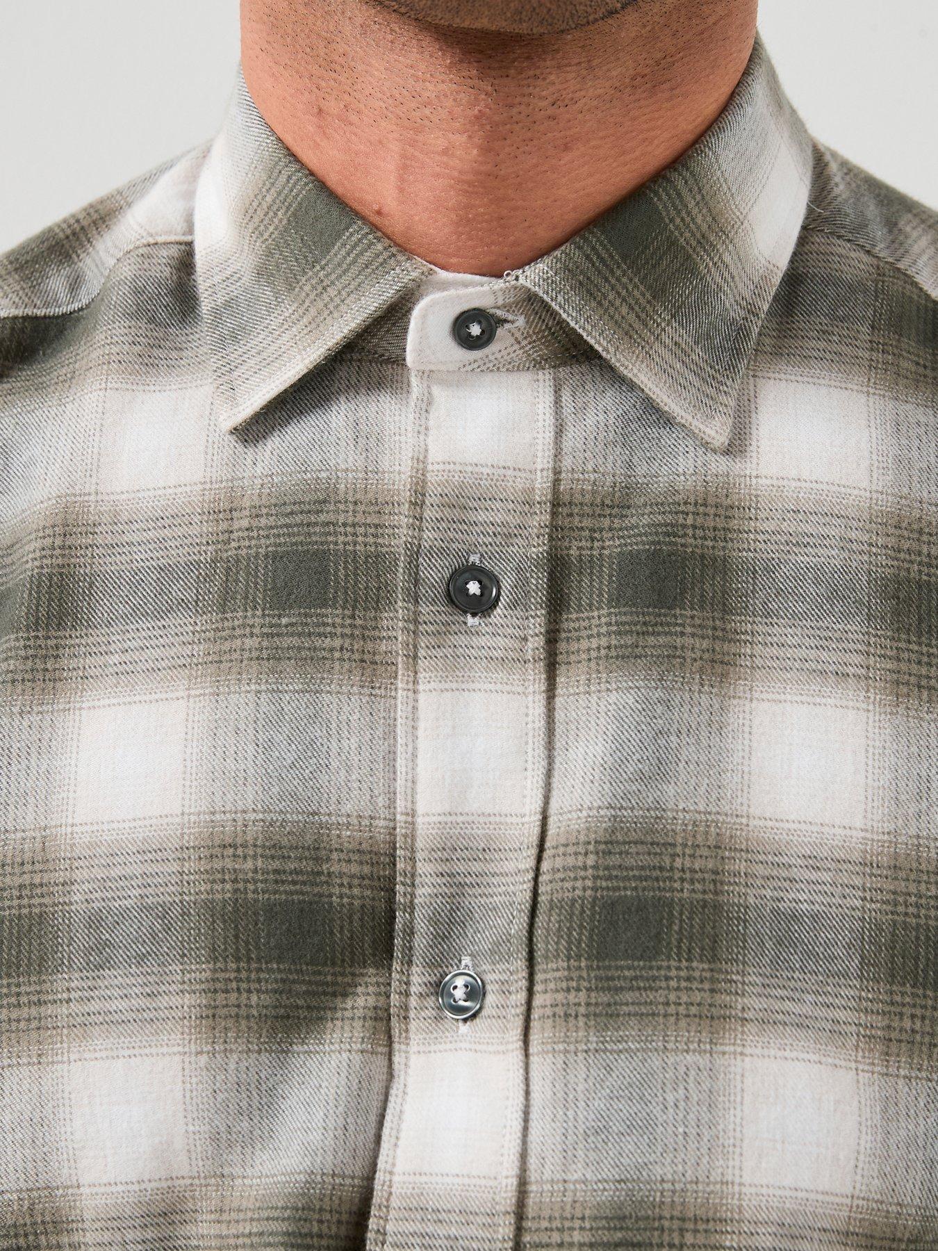 Image 4 of 6 of Mango Pierre Checked Shirt - Dark Green
