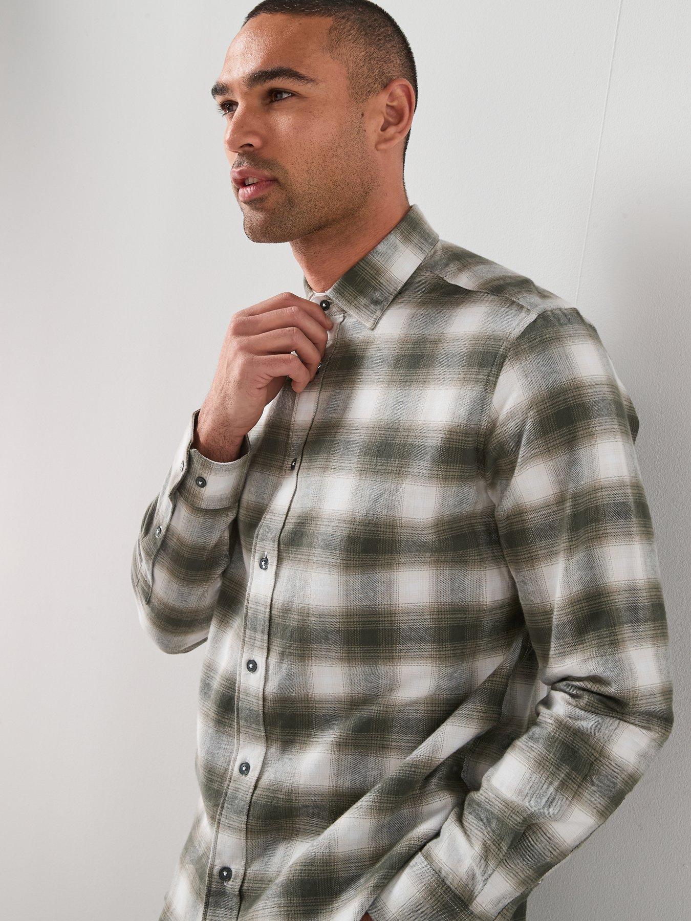 Image 5 of 6 of Mango Pierre Checked Shirt - Dark Green
