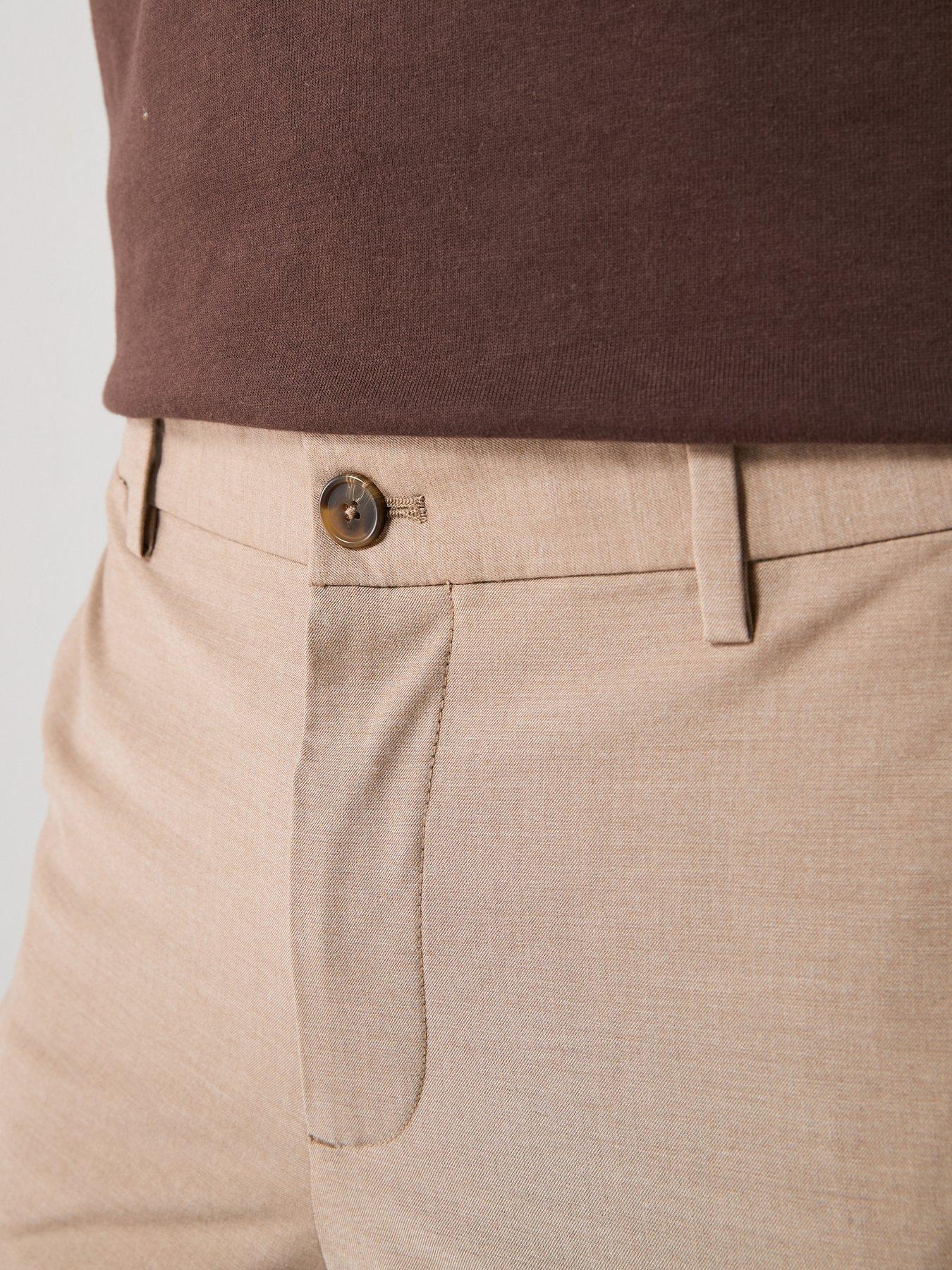 Image 4 of 6 of Mango Bologna Stretch Slim Trousers - Beige
