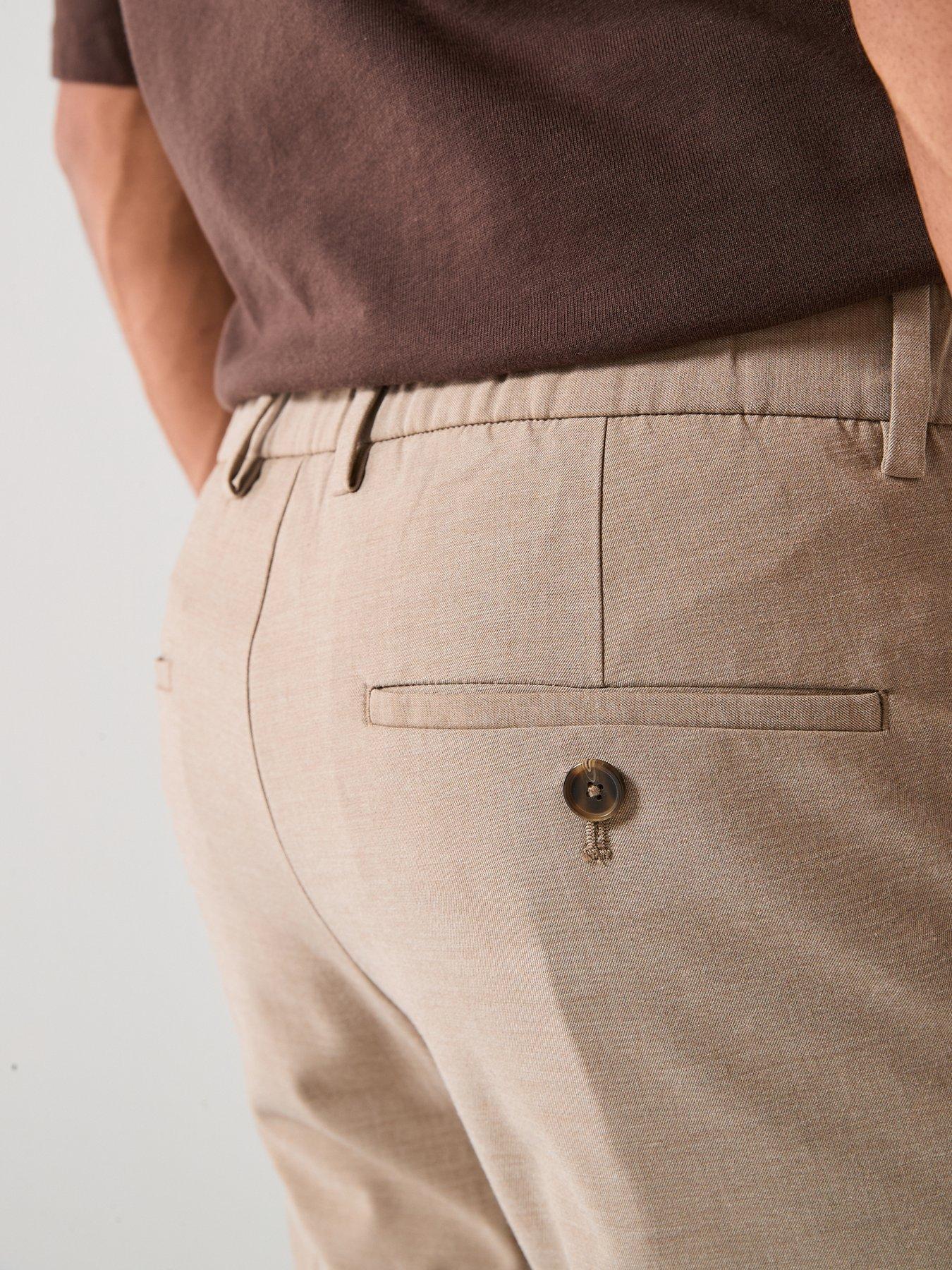 Image 5 of 6 of Mango Bologna Stretch Slim Trousers - Beige