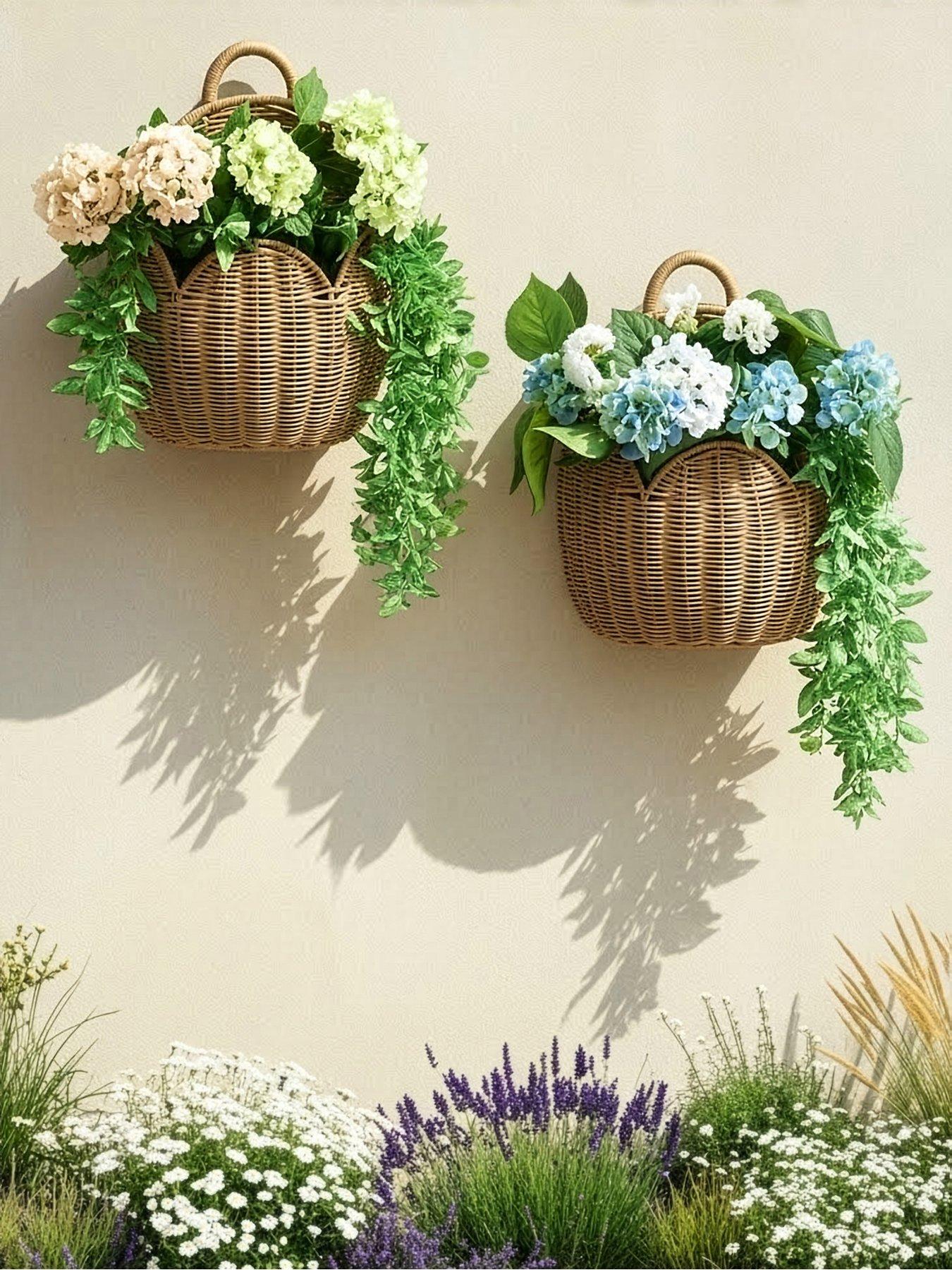  image of the-very-collection-set-2-scalloped-wall-planters