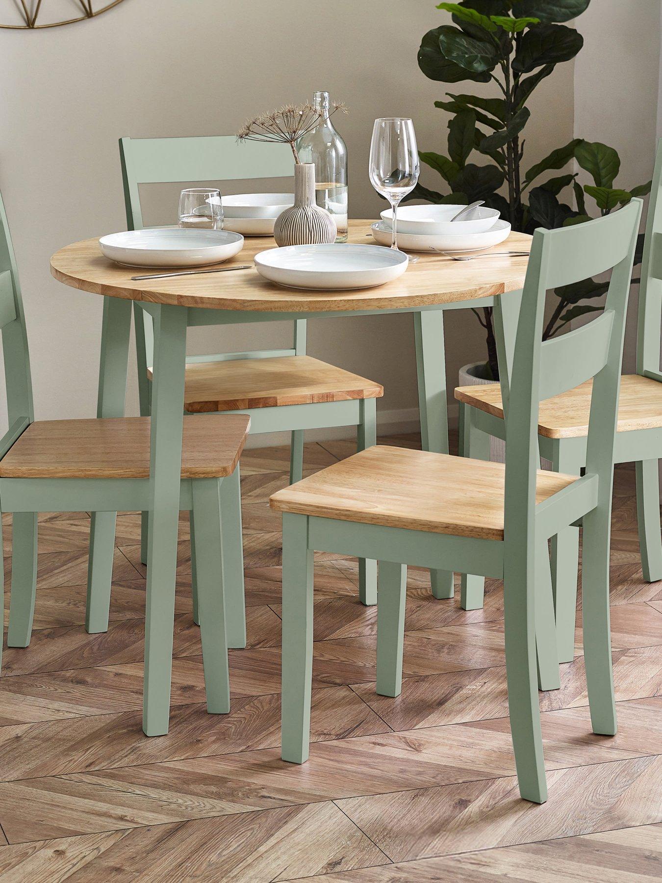 Image 1 of 7 of Julian Bowen Linwood Round Drop Leaf Table