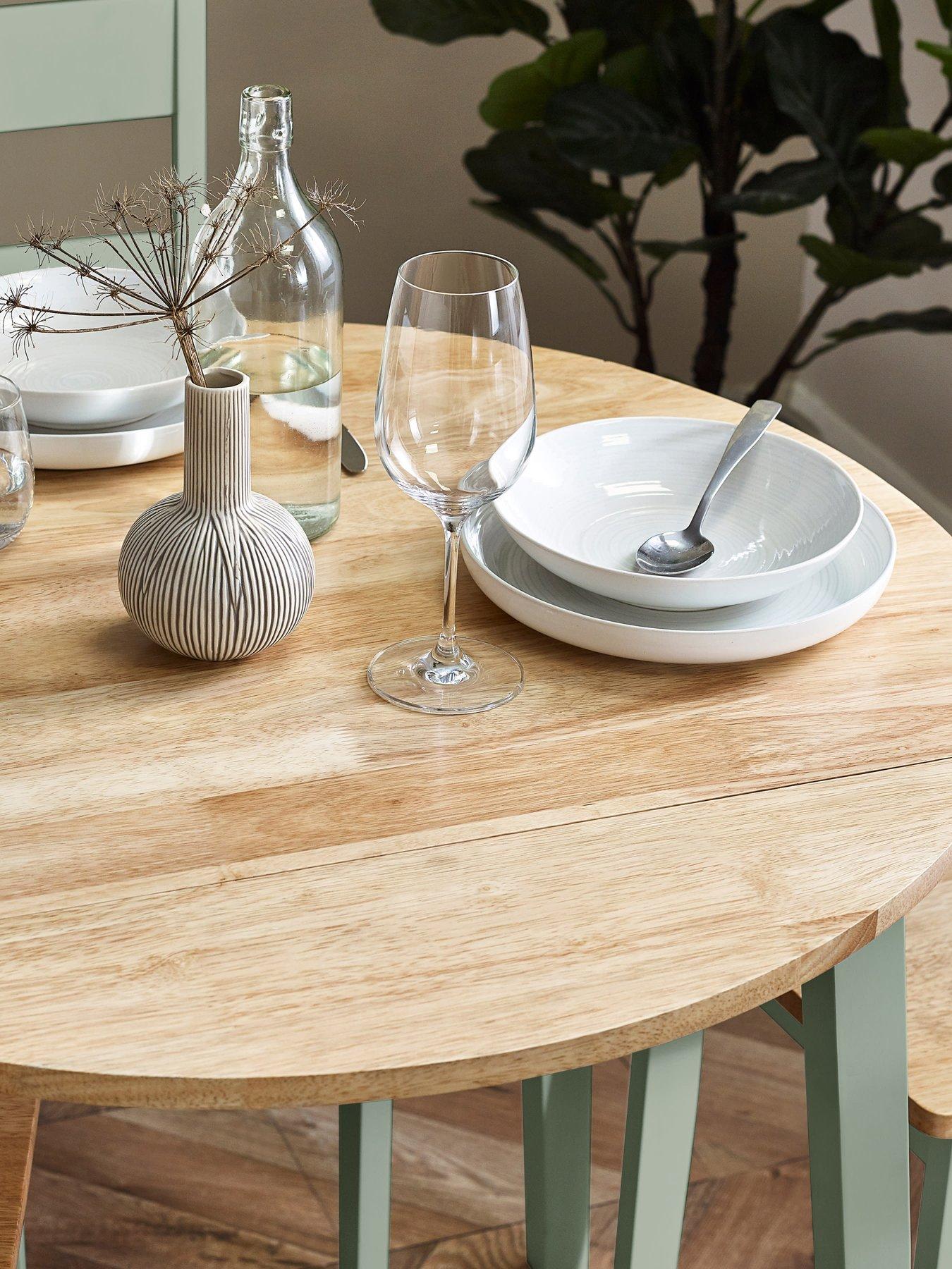 Image 6 of 7 of Julian Bowen Linwood Round Drop Leaf Table