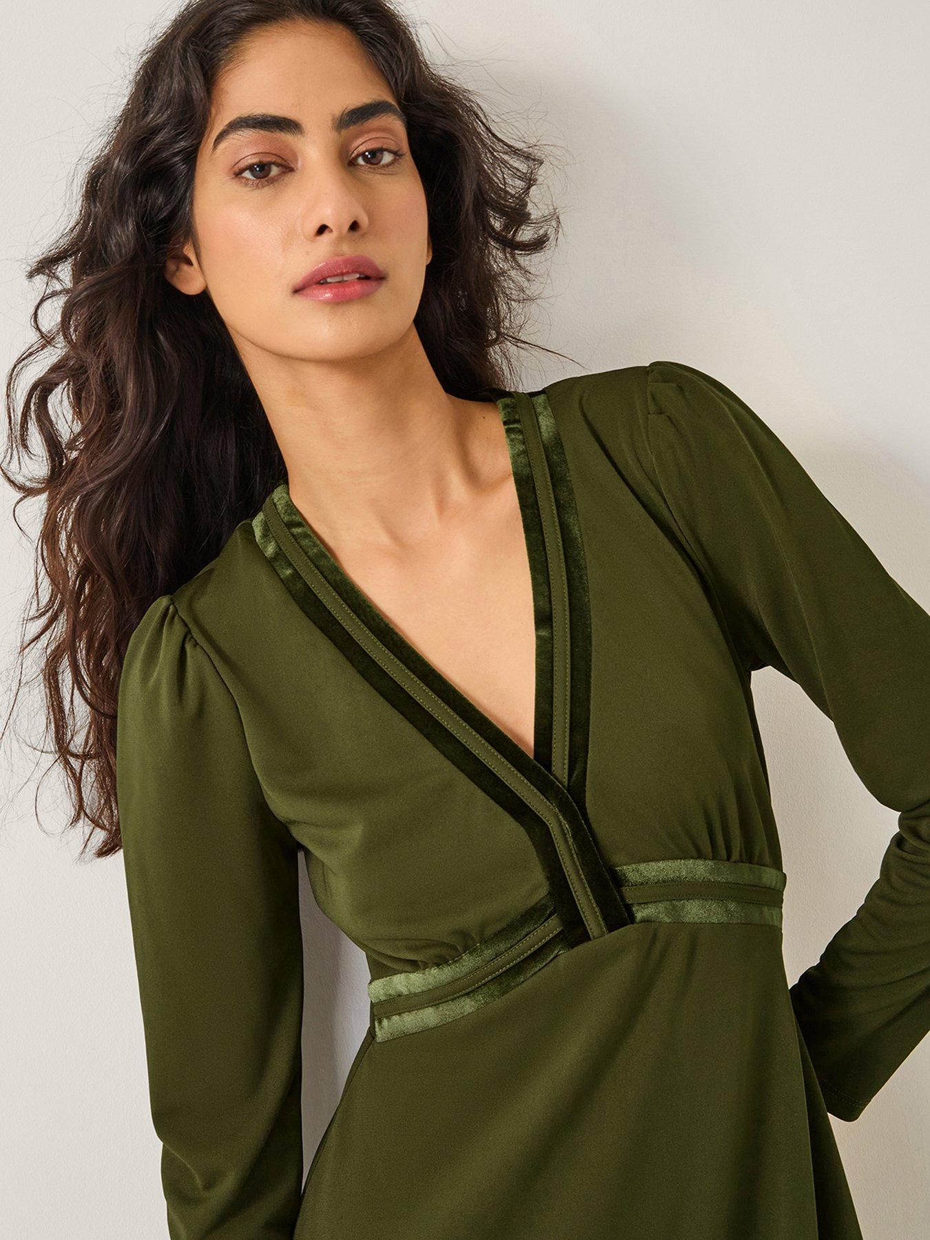 monsoon green velvet dress Monsoon Twilight Velvet Dark Green Sleeveless Dress UK Size 12/14